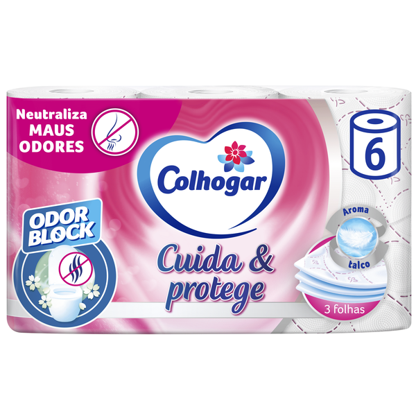 Papel Higiénico 3 Folhas Cuida & Protege Branco Colhogar