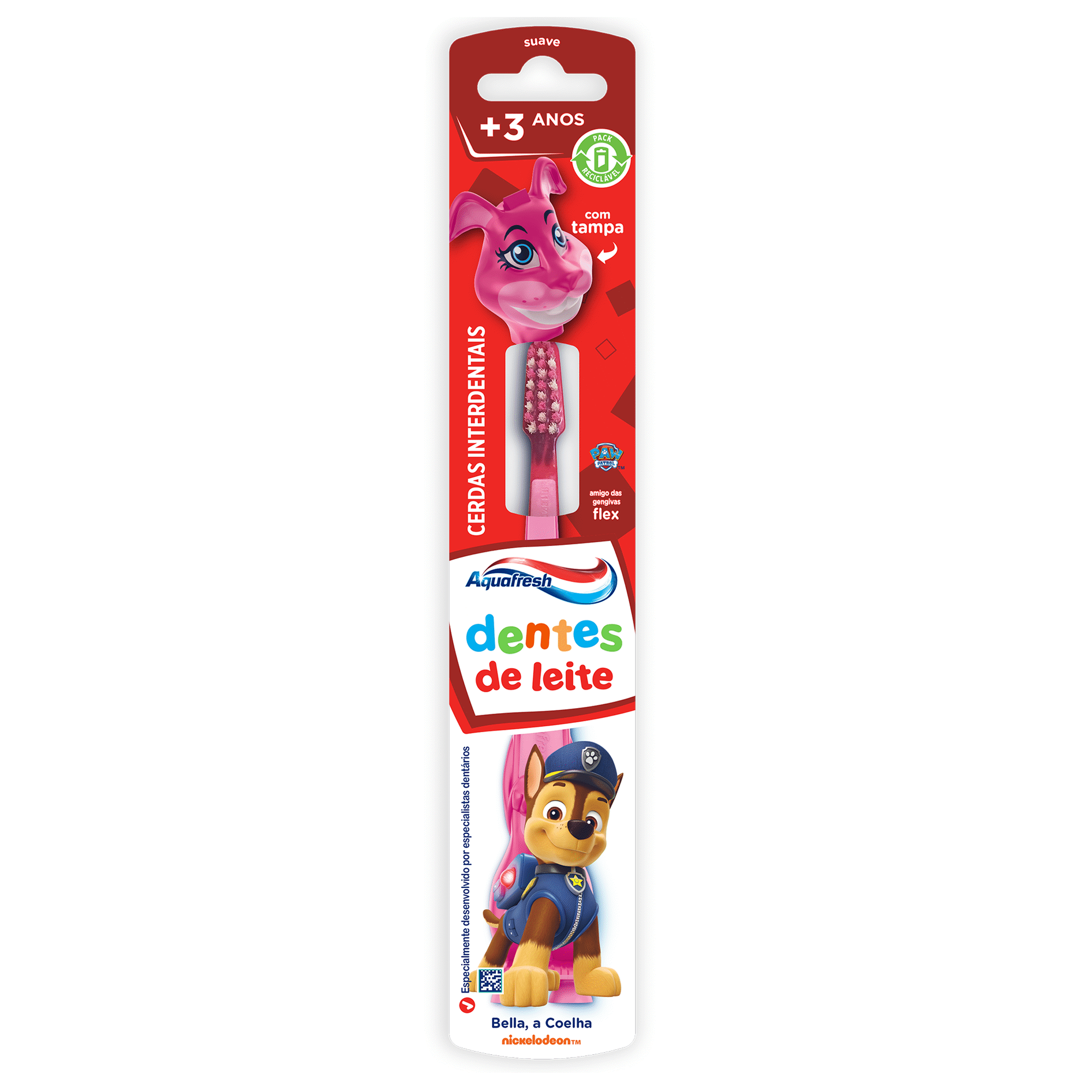 Escova de Dentes de Leite Suave +3 Anos