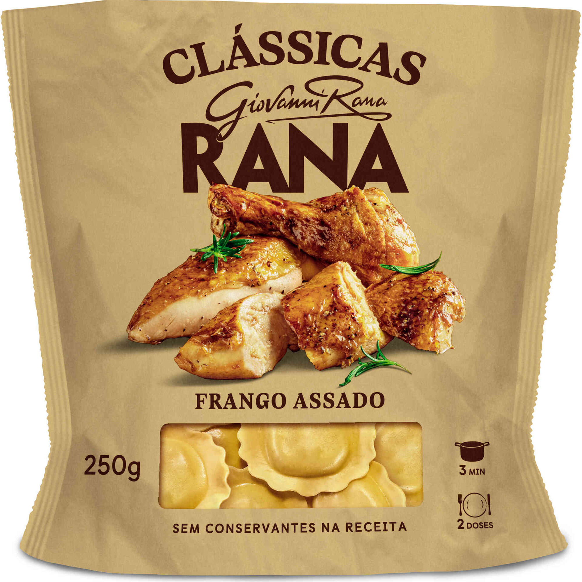 Ravioli Fresco de Frango Assado com Alecrim