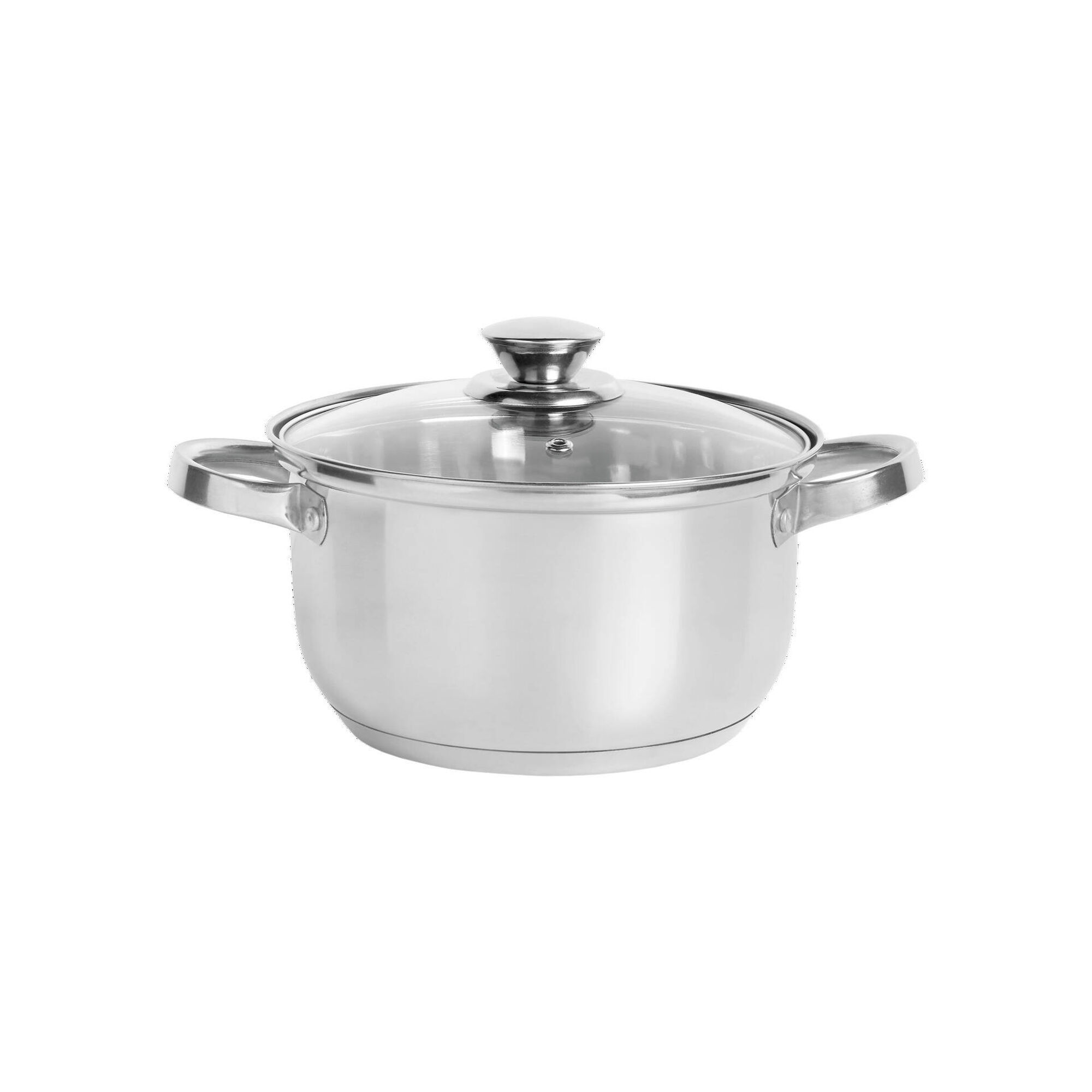 Caçarola Aço Inoxidável 20cm Asas e Tampa Essencial