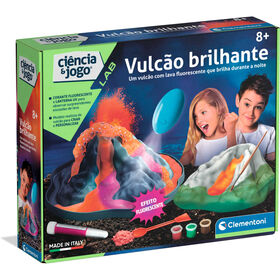 Clementoni - Kit Ci&ecirc;ncia & Jogo Vulc&atilde;o Brilhante