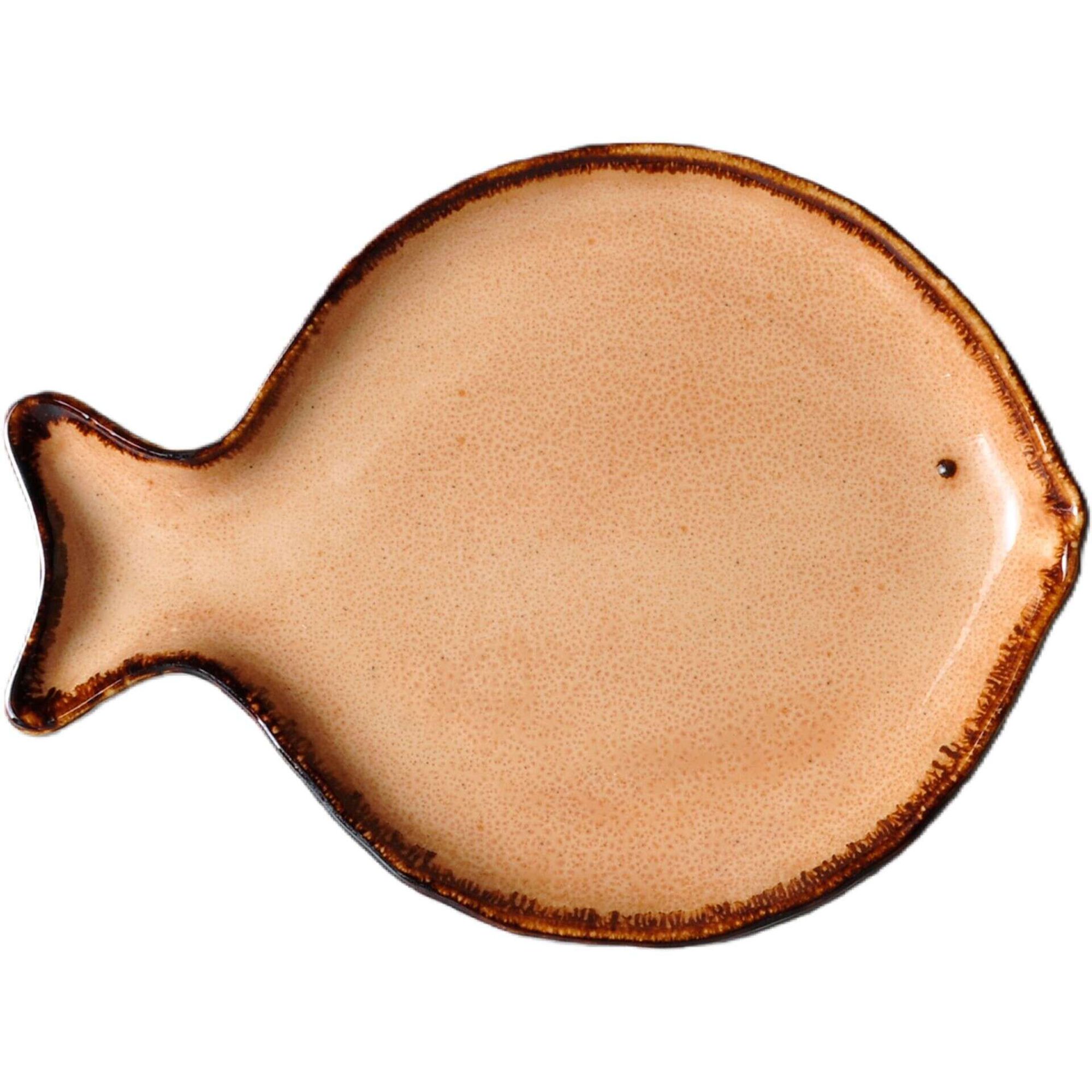 Prato Redondo 21,2cm Peixe Laranja Kasa