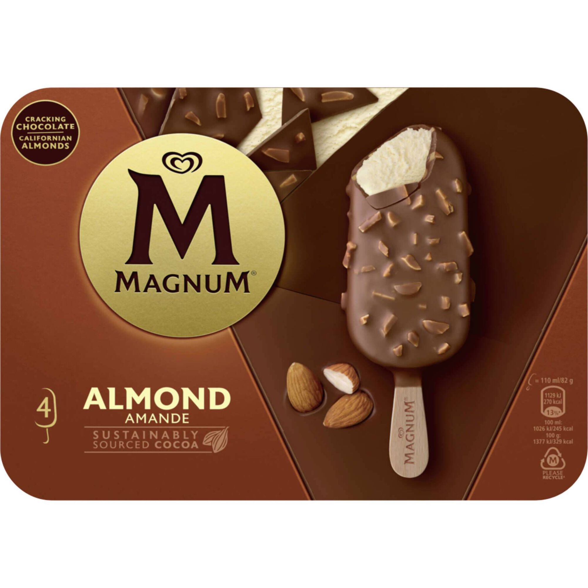 Gelado Chocolate e Amêndoa