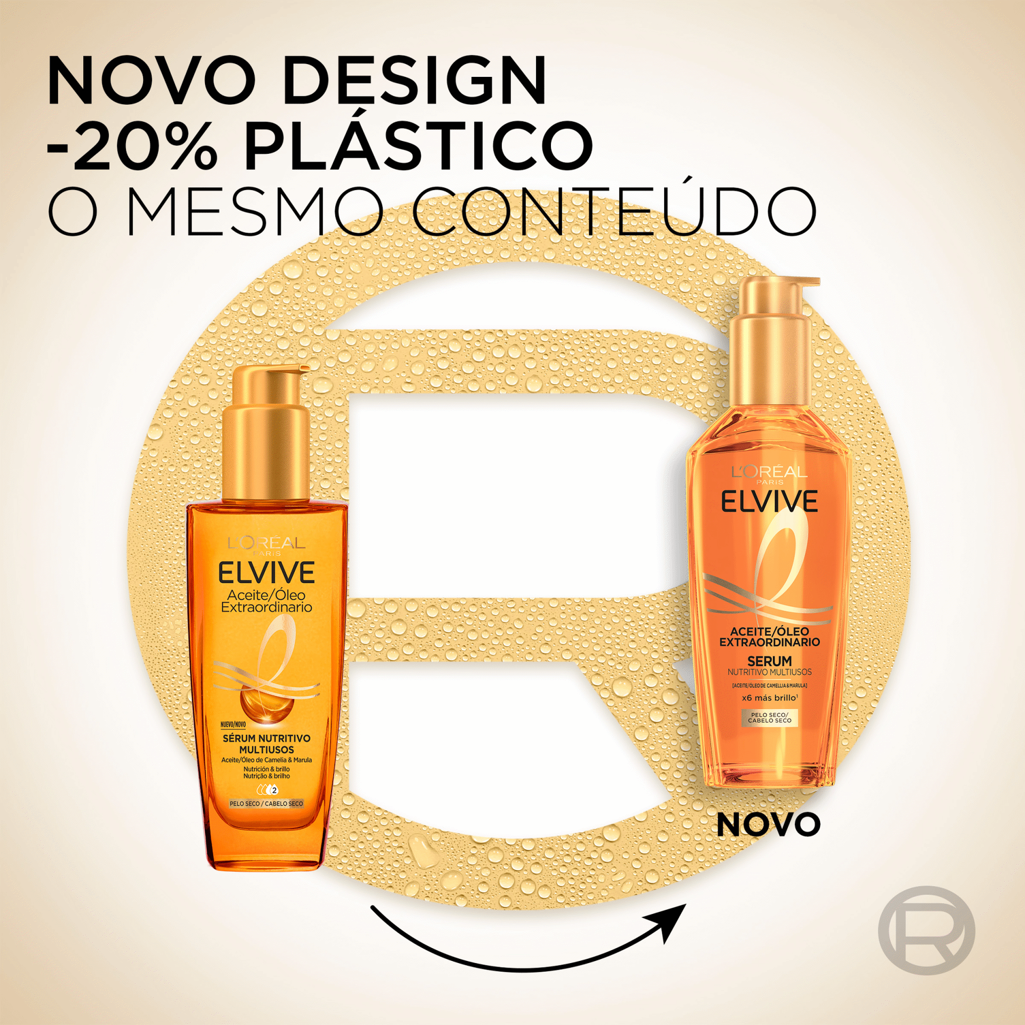 S&eacute;rum Cabelo &Oacute;leo Extraordin&aacute;rio Flores Preciosas L'Or&eacute;al Paris Elvive