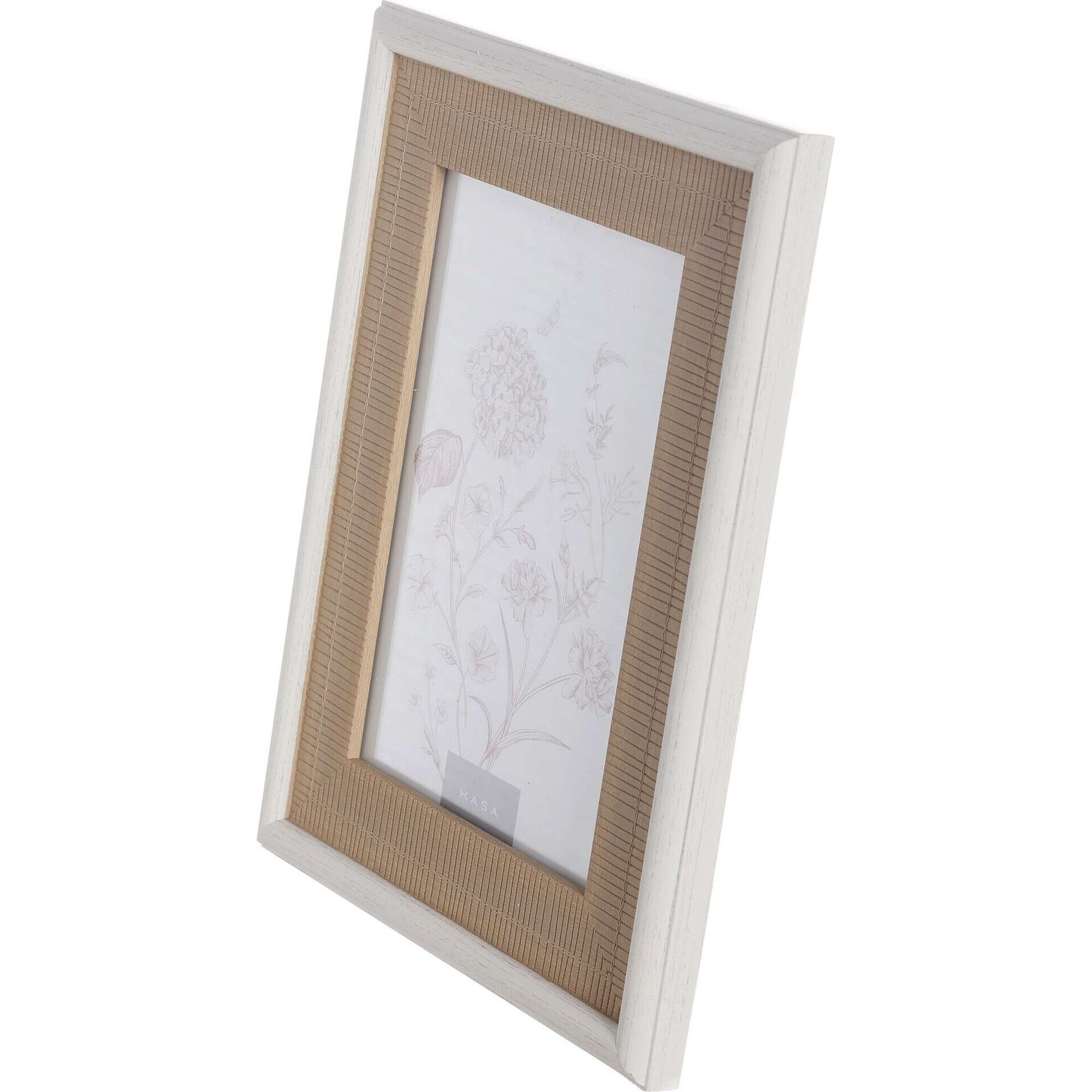 Moldura 13x18cm Palhinha com Rebordo Branco