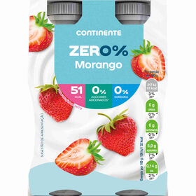 Iogurte L&iacute;quido Zero% Morango Continente