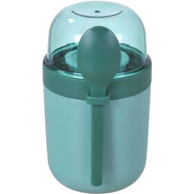 Ta&ccedil;a para Iogurte com Divis&oacute;rias e Colher Verde