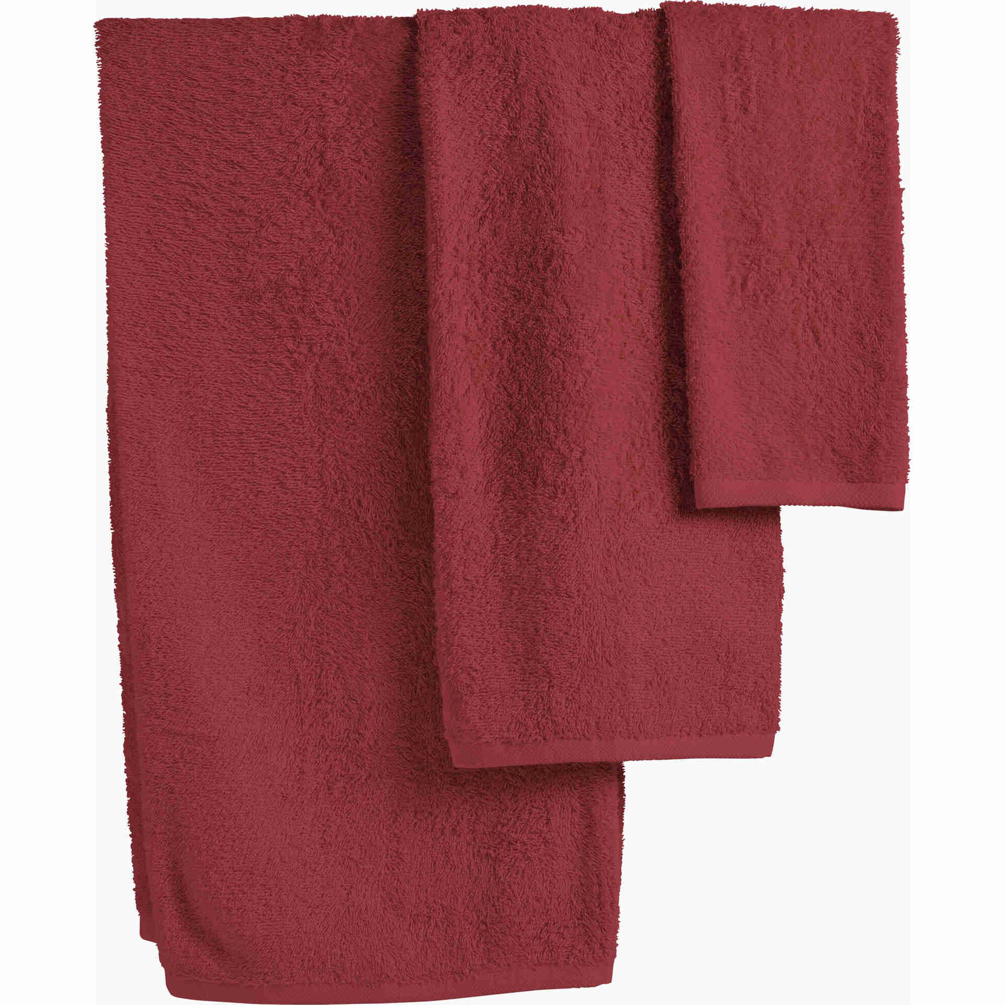 Conjunto de 3 Toalhas Leve Vermelho