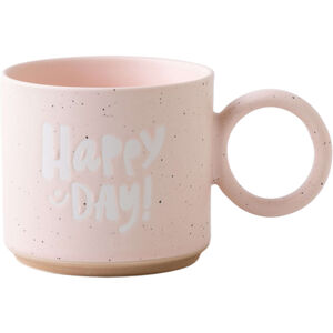 Caneca 490ml Rosa Happy Day Kasa