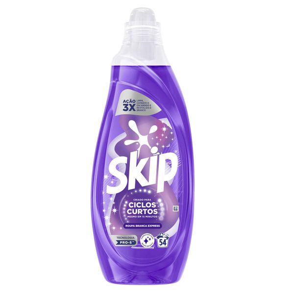 Detergente Máquina Roupa Líquido Ciclos Curtos Roupa Branca Skip