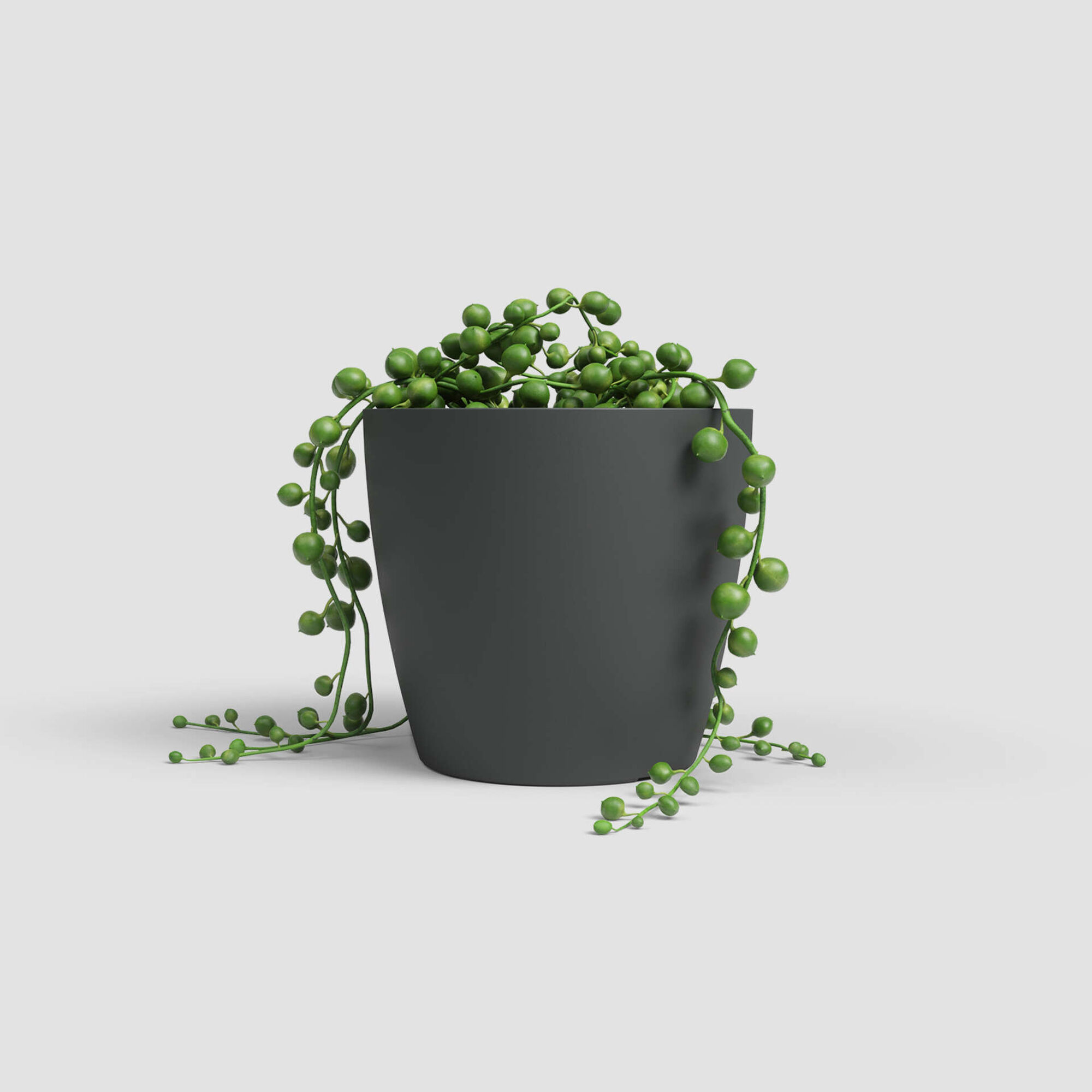 Vaso Redondo Plástico 9cm Antracite