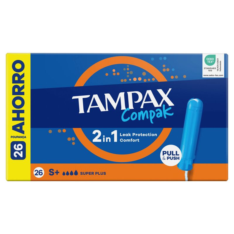 Tampão com Aplicador Compak Super Plus Tampax