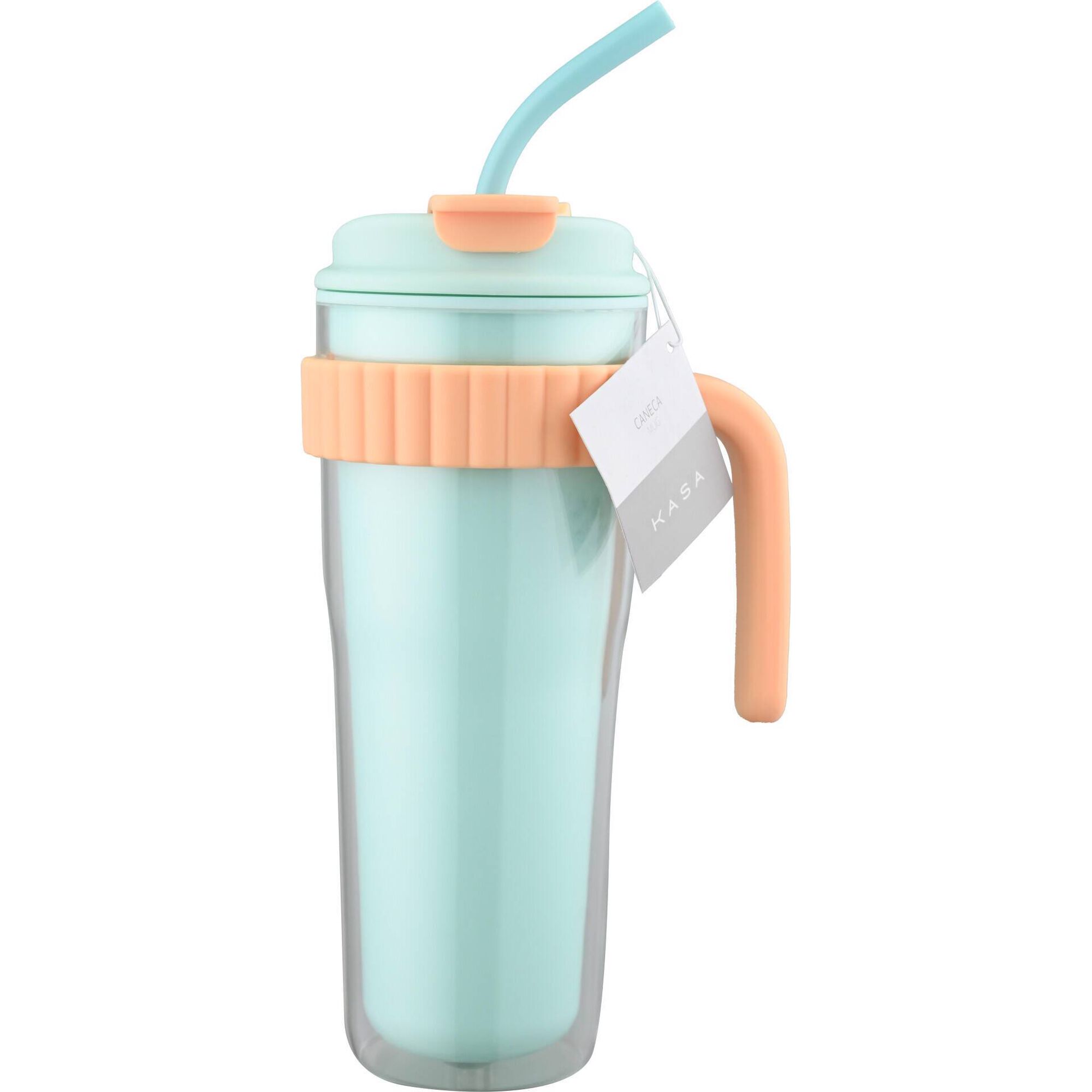 Caneca Happiness 900ml Menta e Laranja