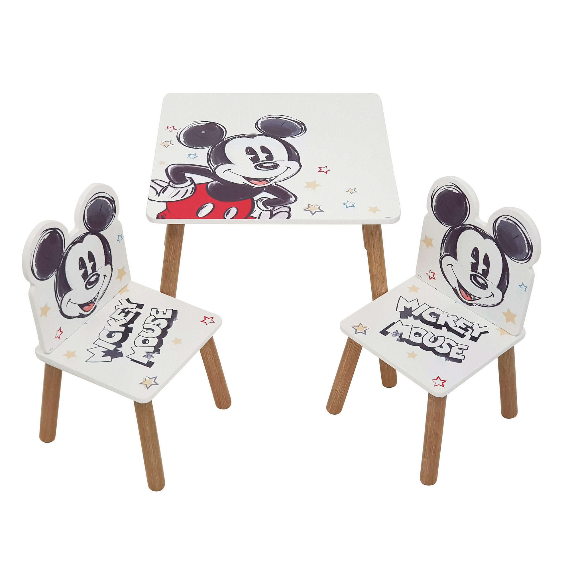Conjunto Mesa e 2 Cadeiras Madeira Mickey