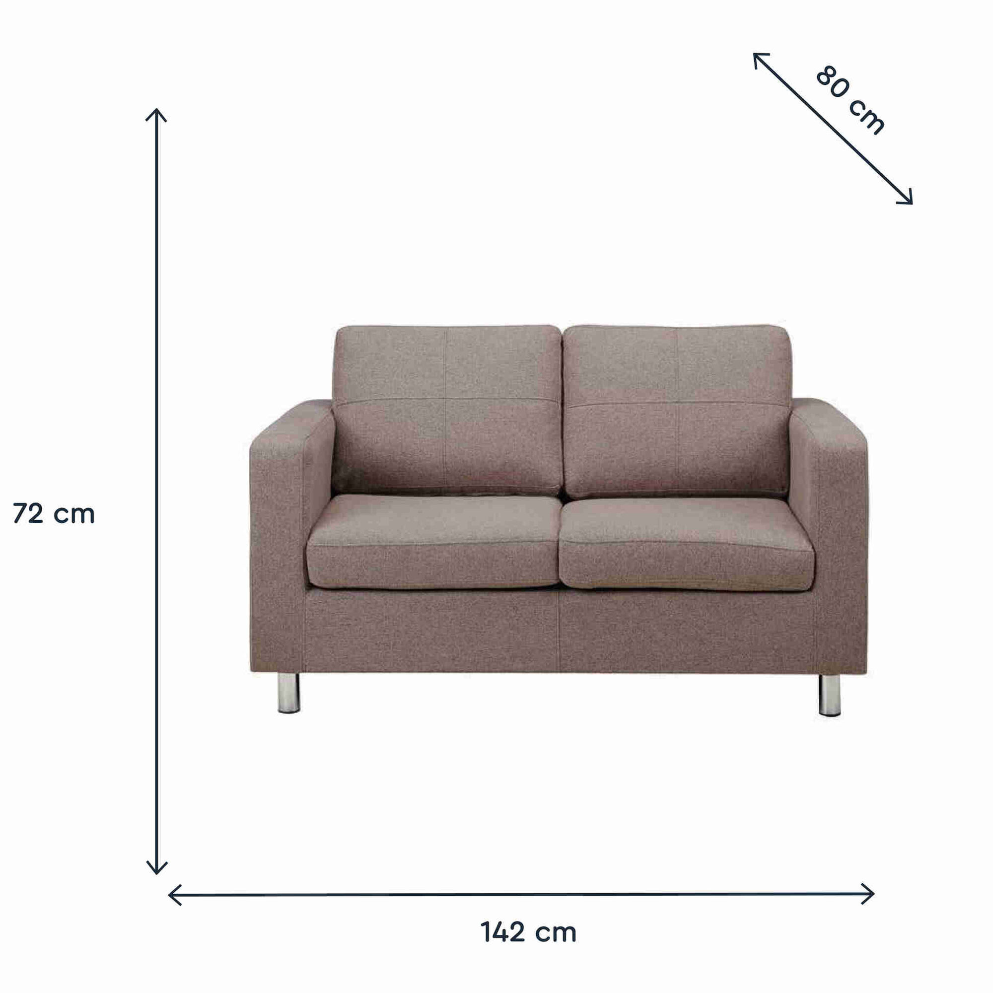 Sofá 2 Lugares Castanho Haia