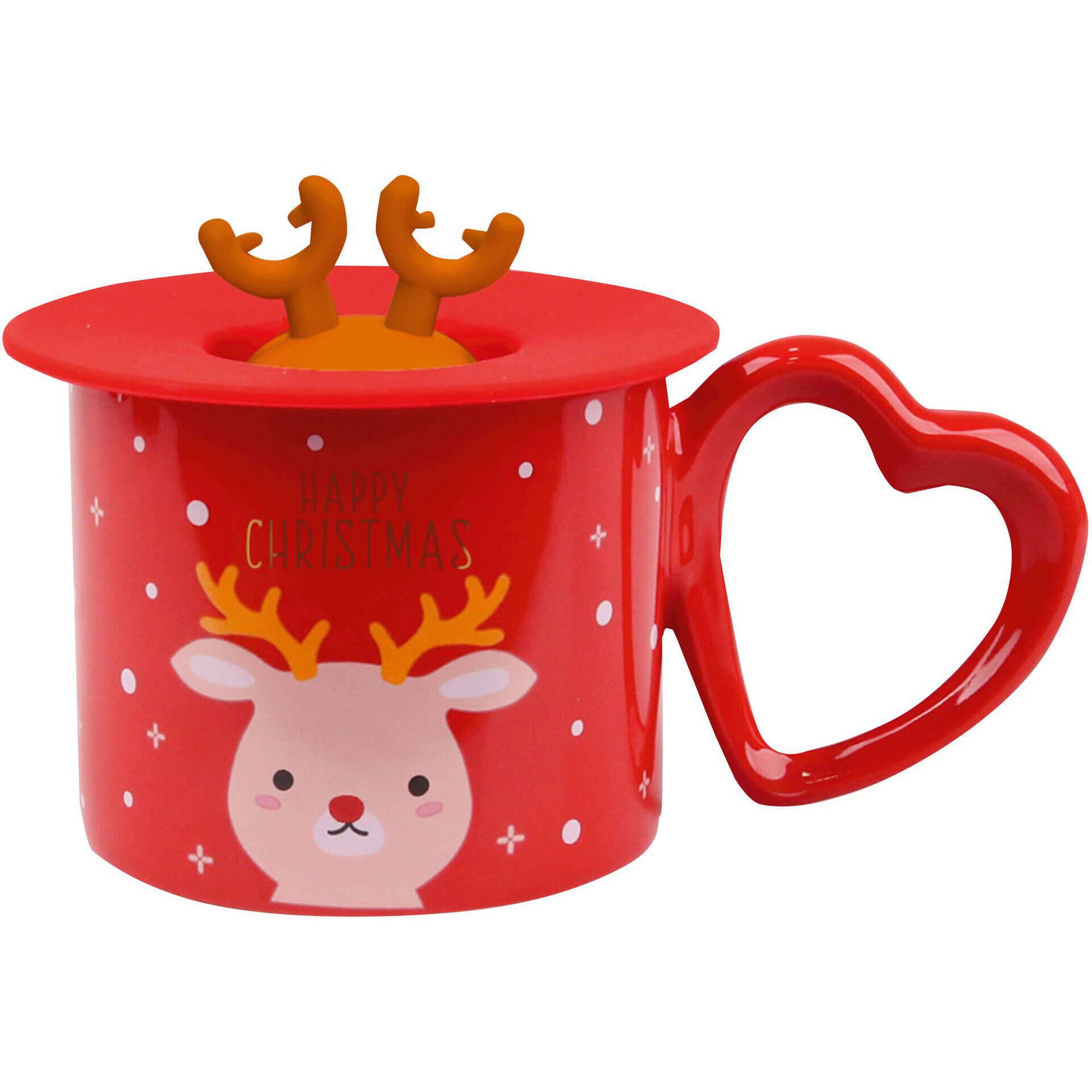 Caneca Rena com Tampa e Asa em Coração