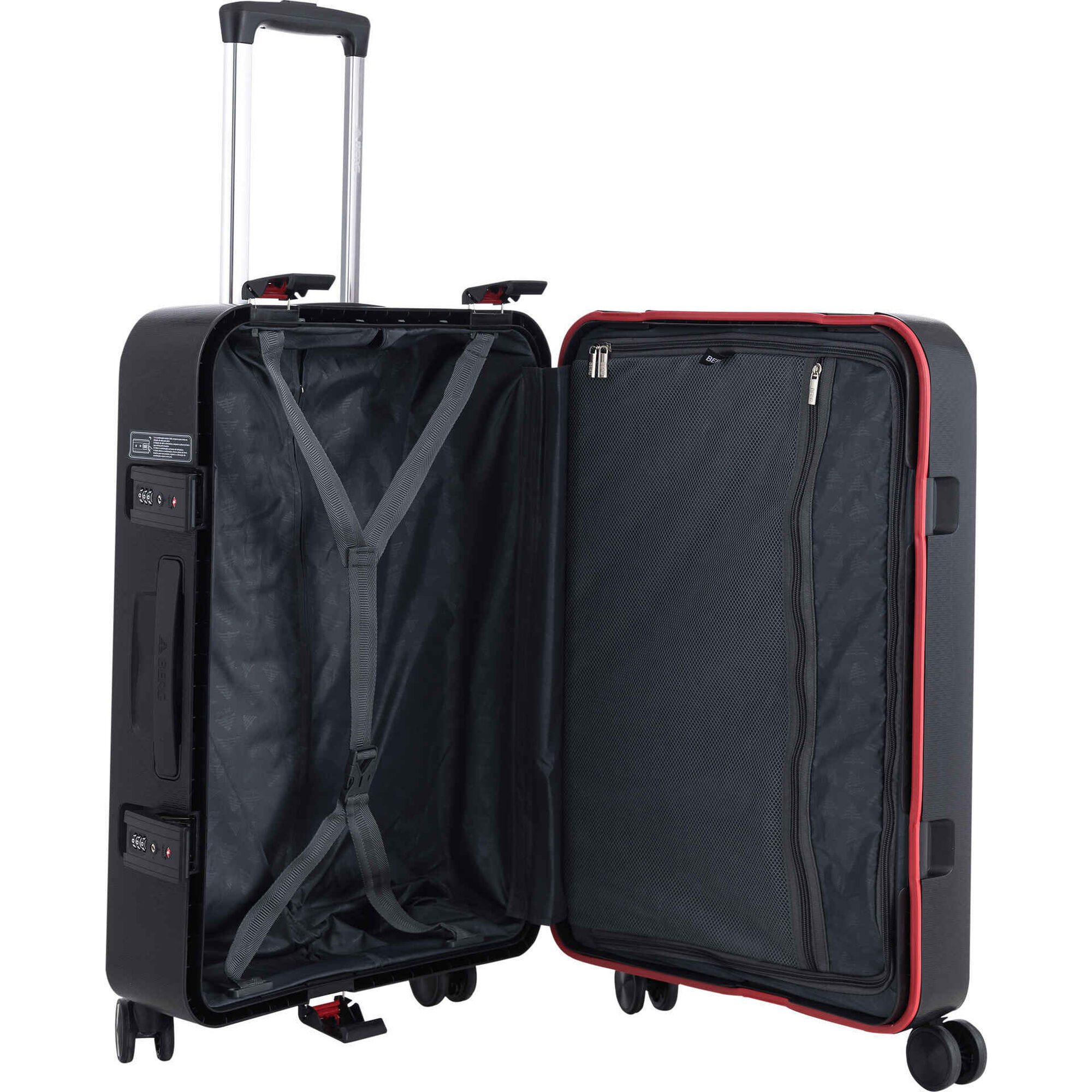 Mala de Viagem Grande 8 Rodas Preta Trunk Berg