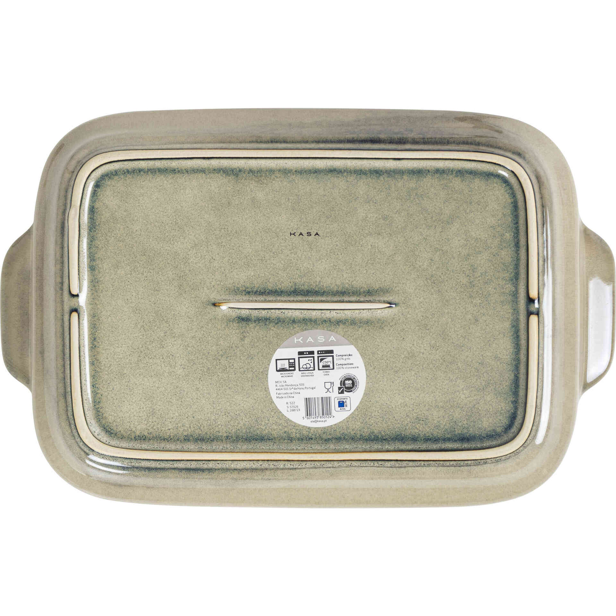 Assadeira Retangular Reativo 34x21cm Castanha Kasa