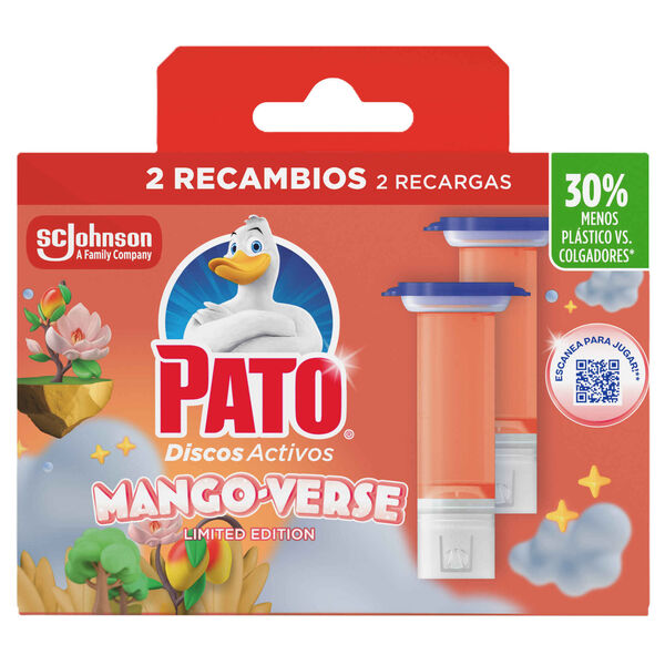 Discos Sanitários Ativos Recargas Mango-Verse Pato
