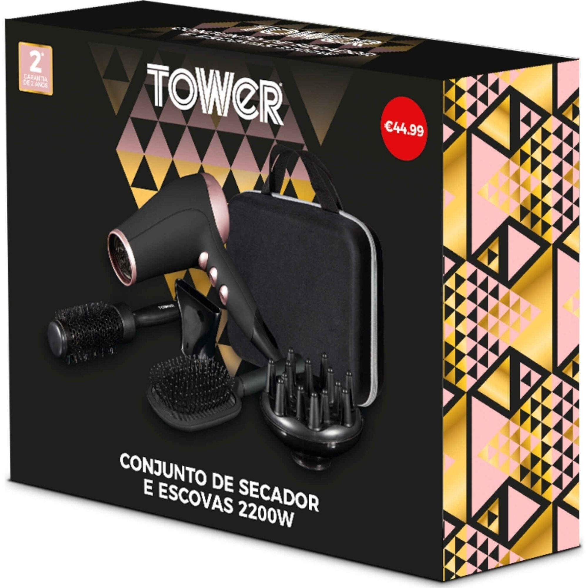 Conjunto de Secador de Cabelo e Escovas 2200W