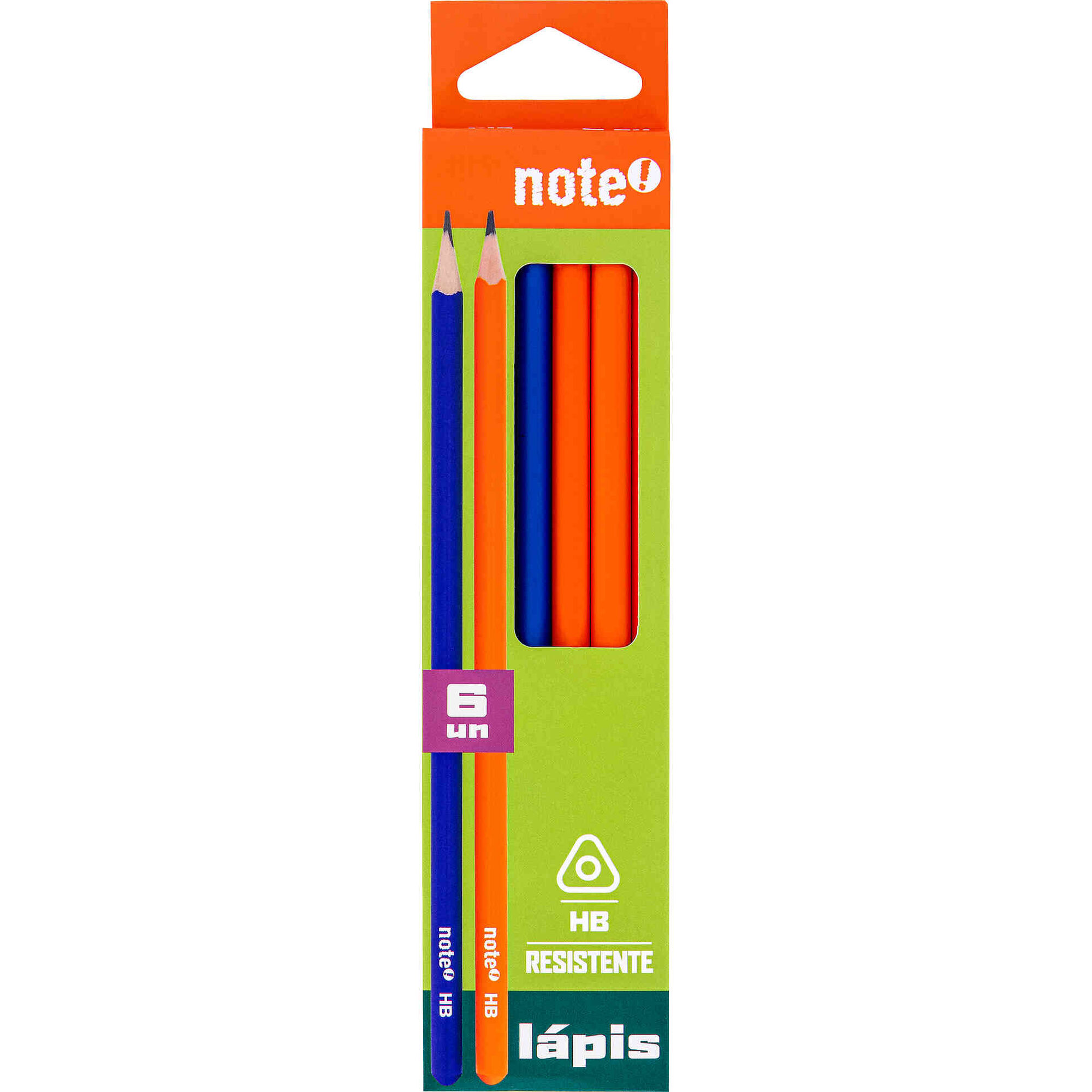 Conjunto 6 L&aacute;pis Resina HB Note!