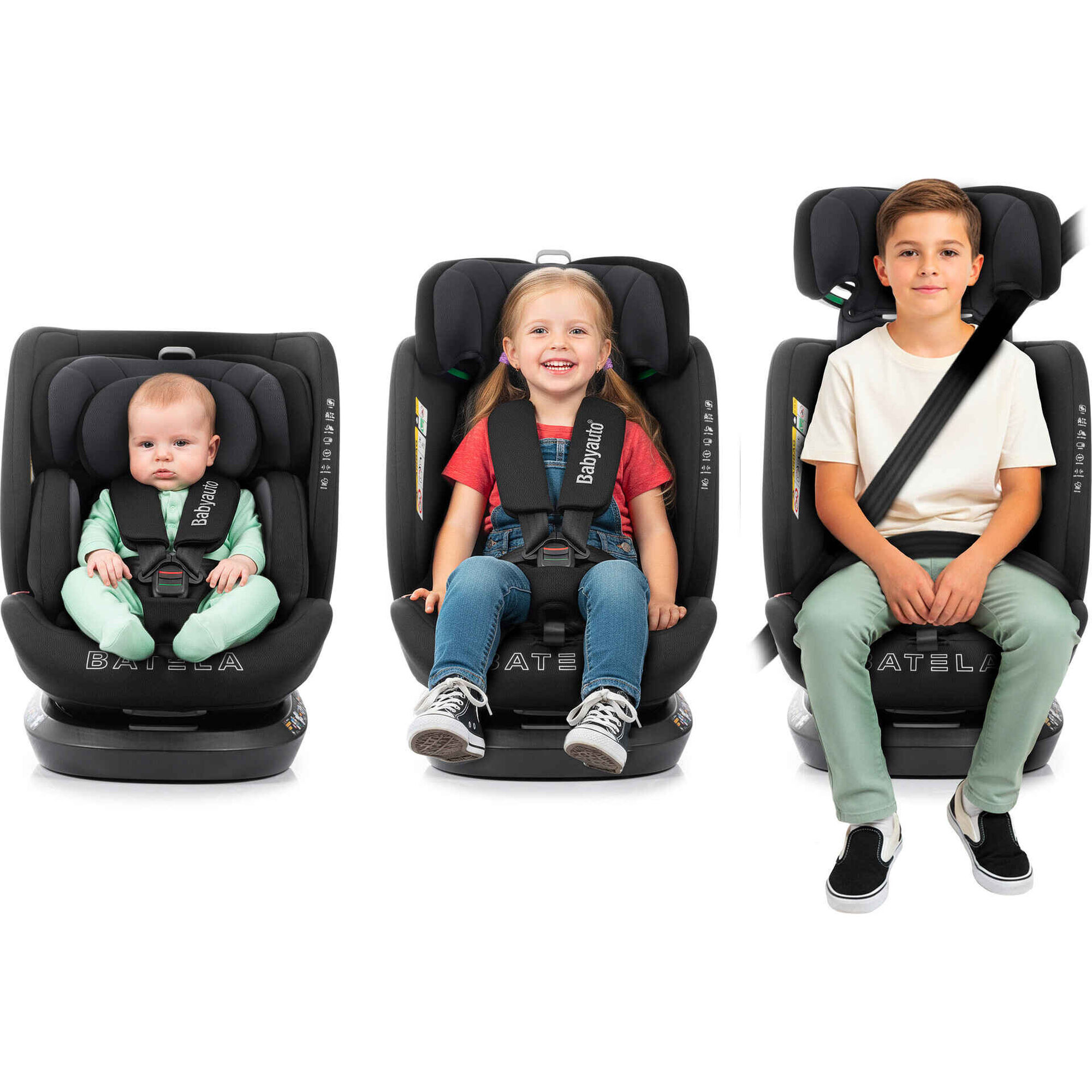 Cadeira Auto I-Size 40-150 Batela Preta Babyauto