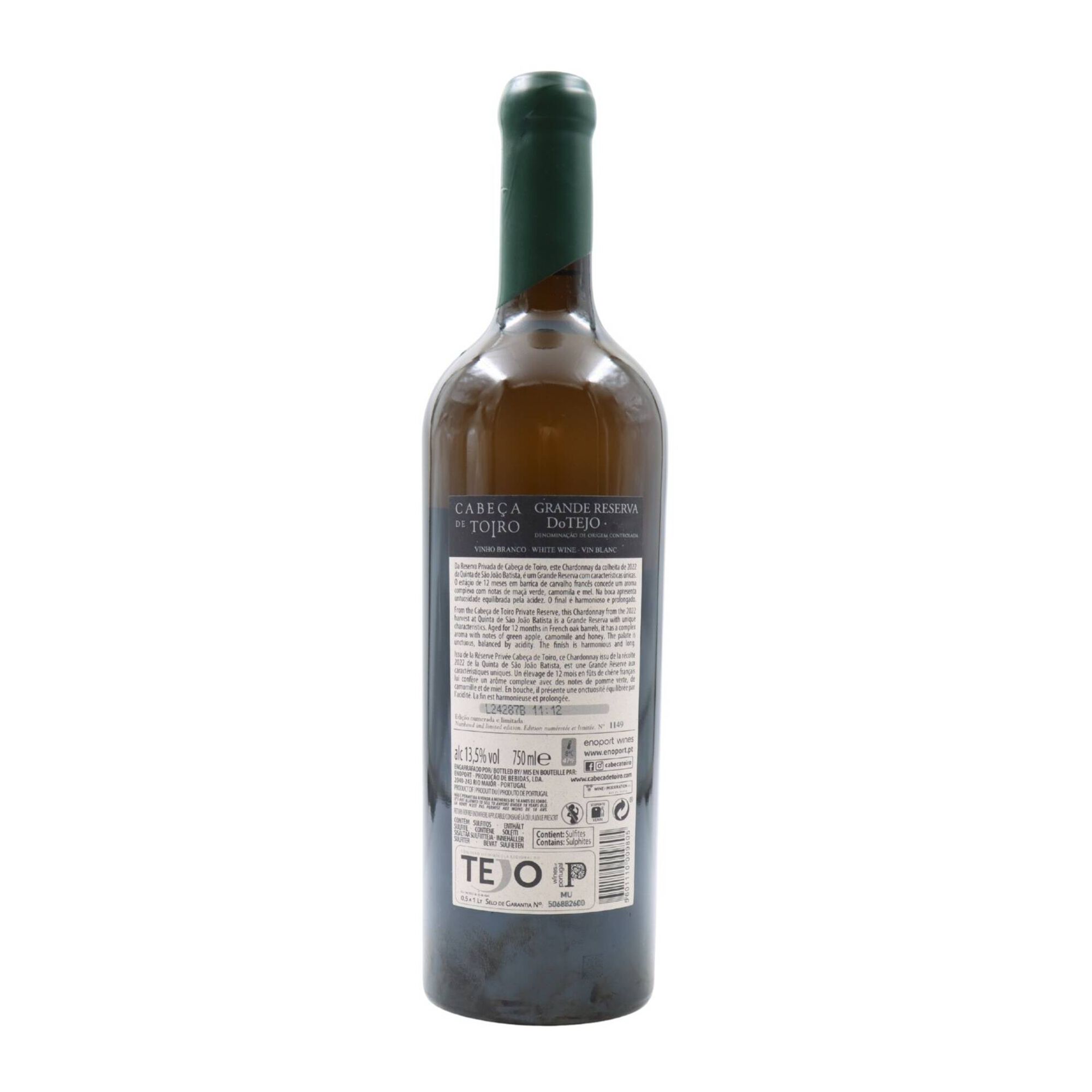 Cabe&ccedil;a De Toiro Chardonnay Reserva Privada Tejo Vinho Branco
