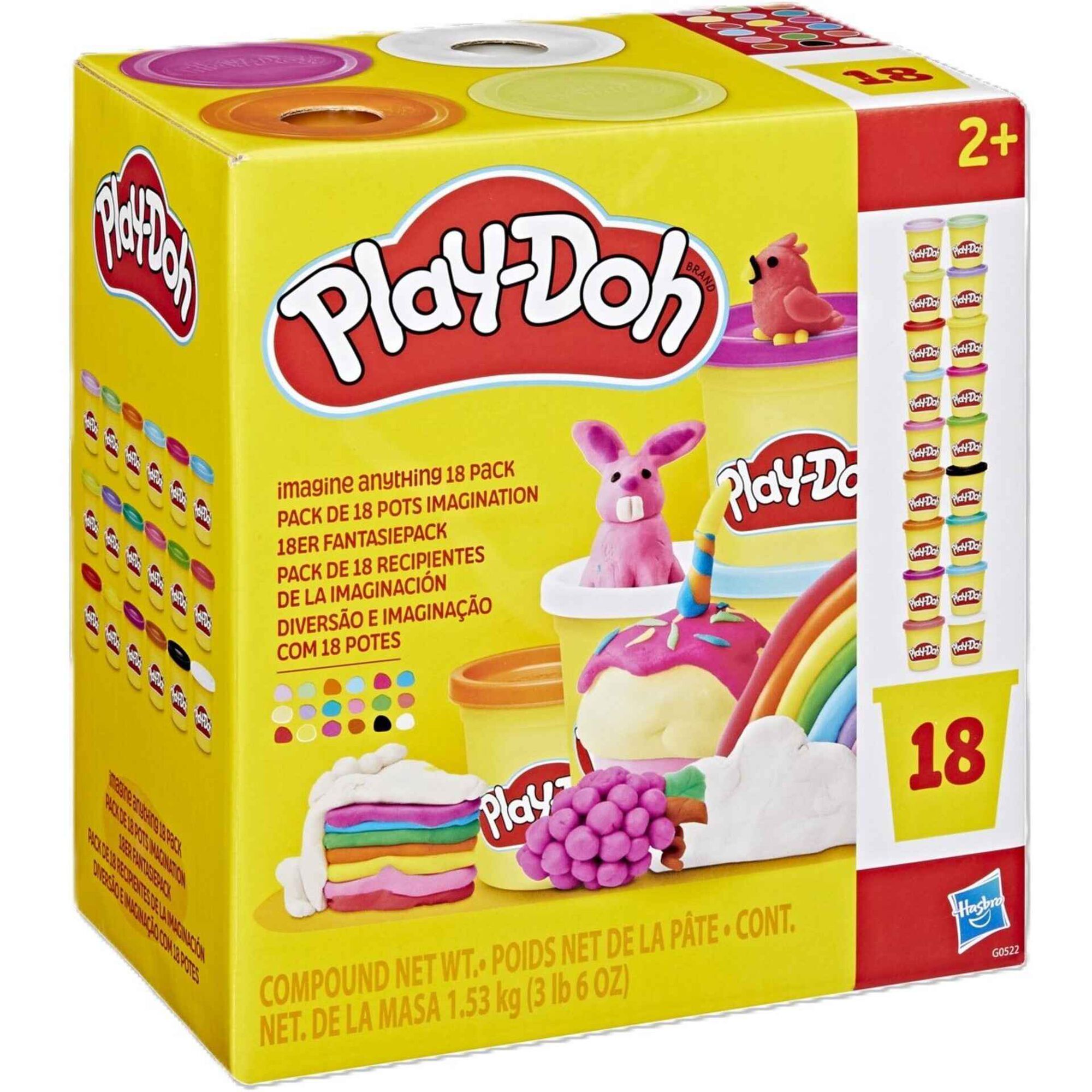 Play-Doh - Pack 18 Potes Divers&atilde;o e Imagina&ccedil;&atilde;o