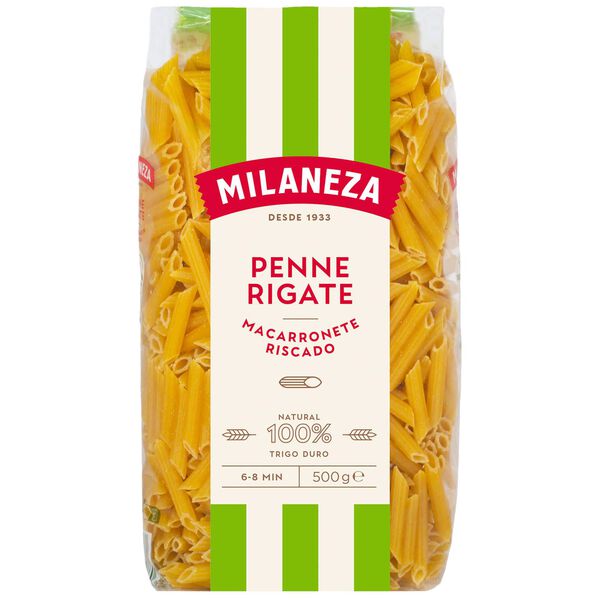 Massa Macarronete Penne Riscado Milaneza