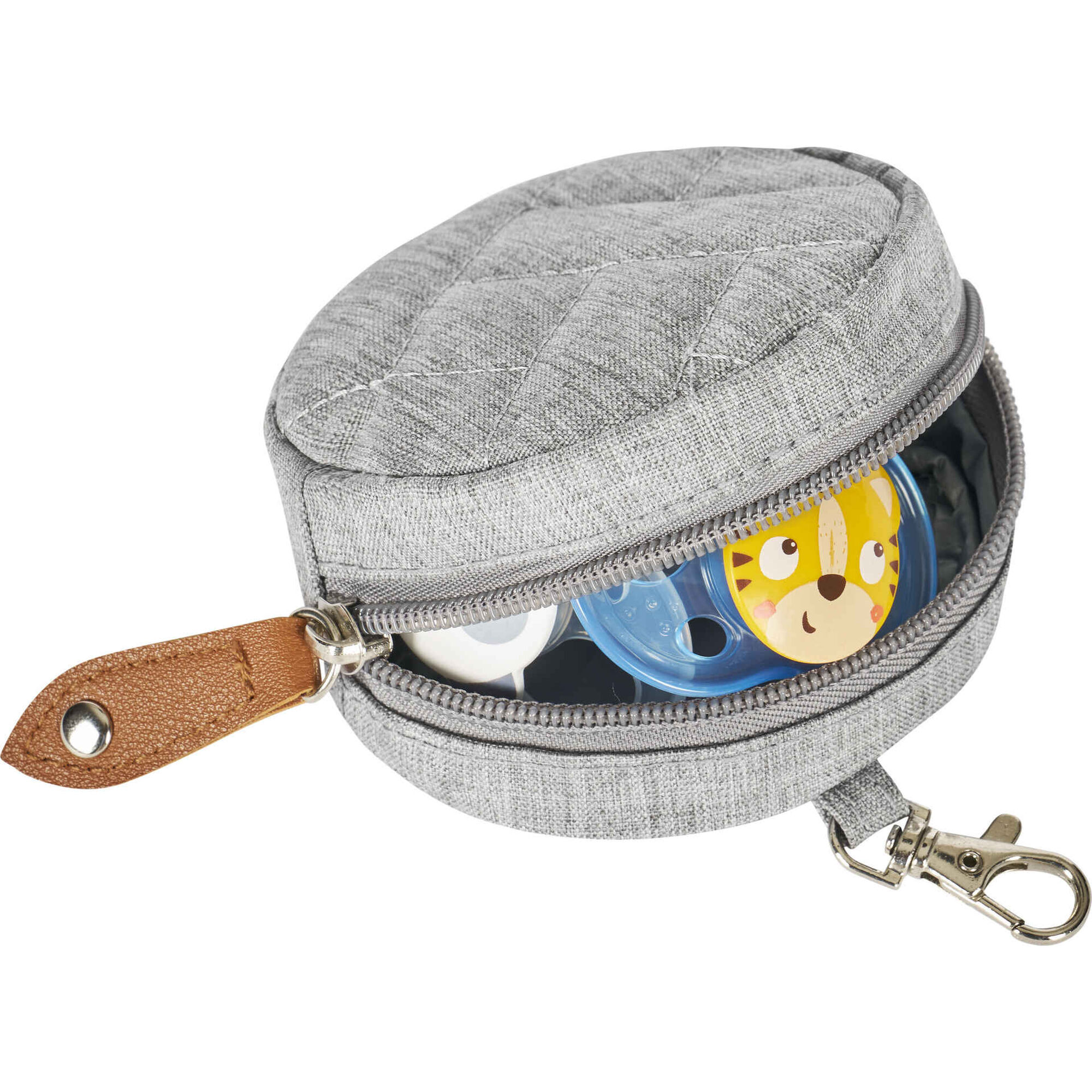 Mochila com Muda Fraldas Cinza Clara