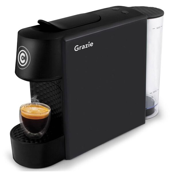 Máquina de Café Cápsulas Sistema Exclusivo Grazie Preta Continente