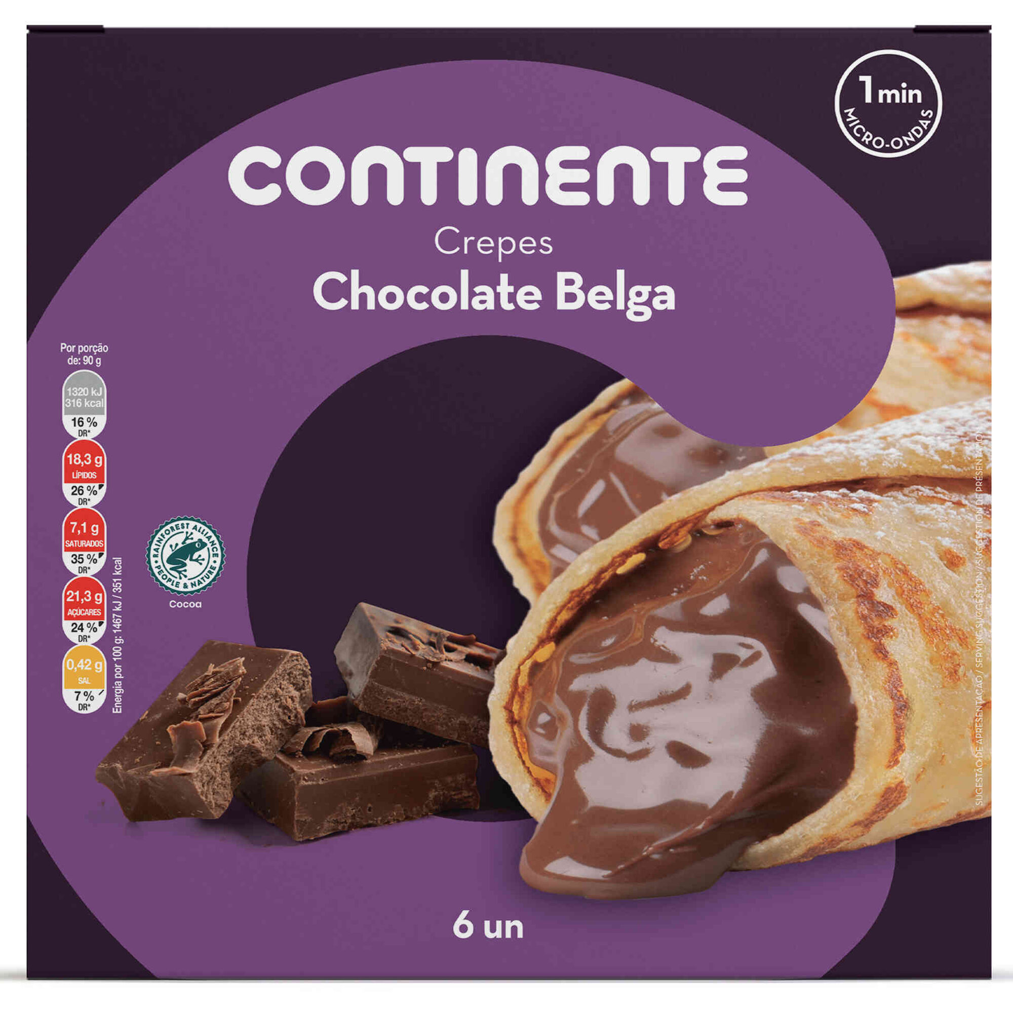 Crepes com Chocolate Belga