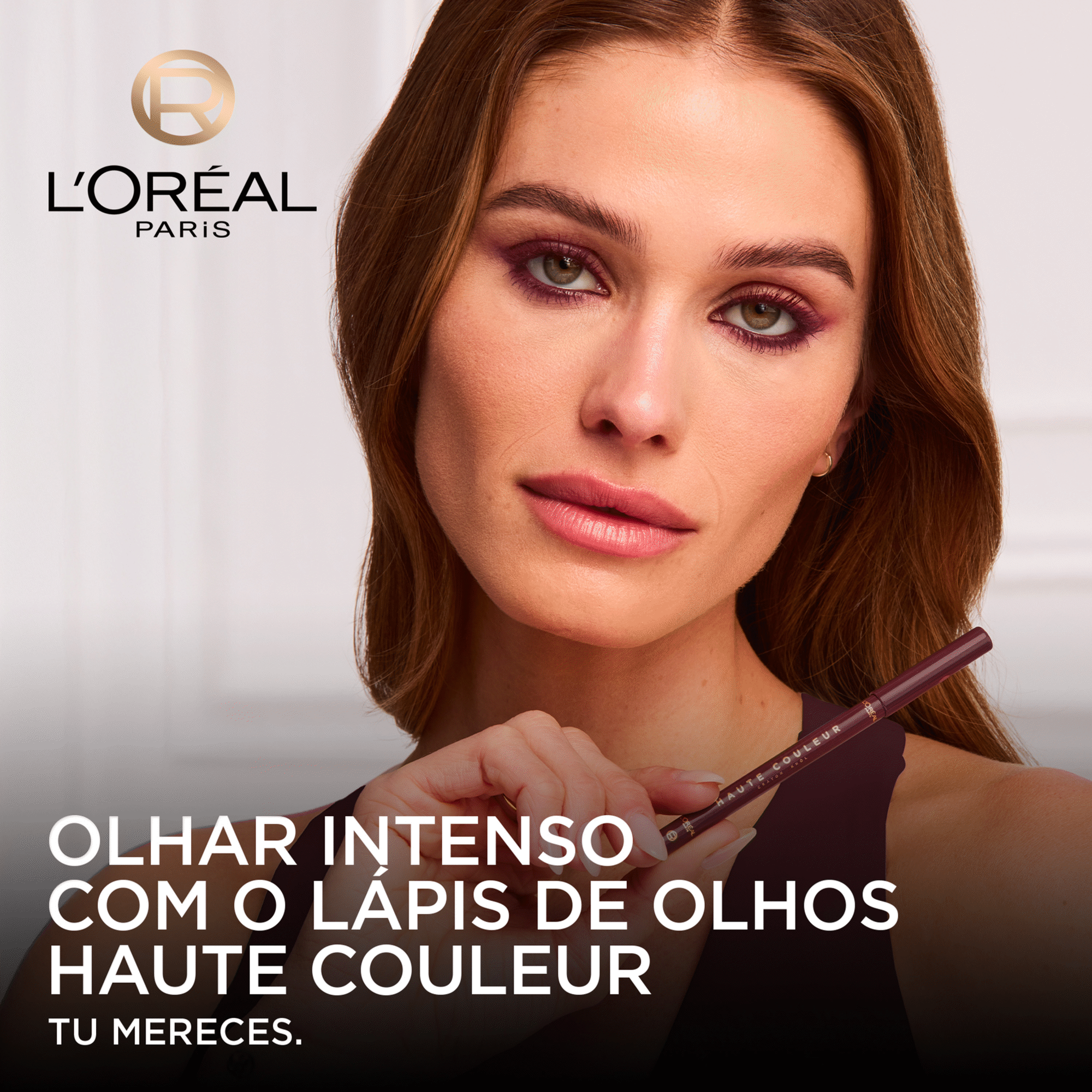 L&aacute;pis de Olhos Kh&ocirc;l Haute Couleur Bordeaux Cashmere L'Or&eacute;al Paris
