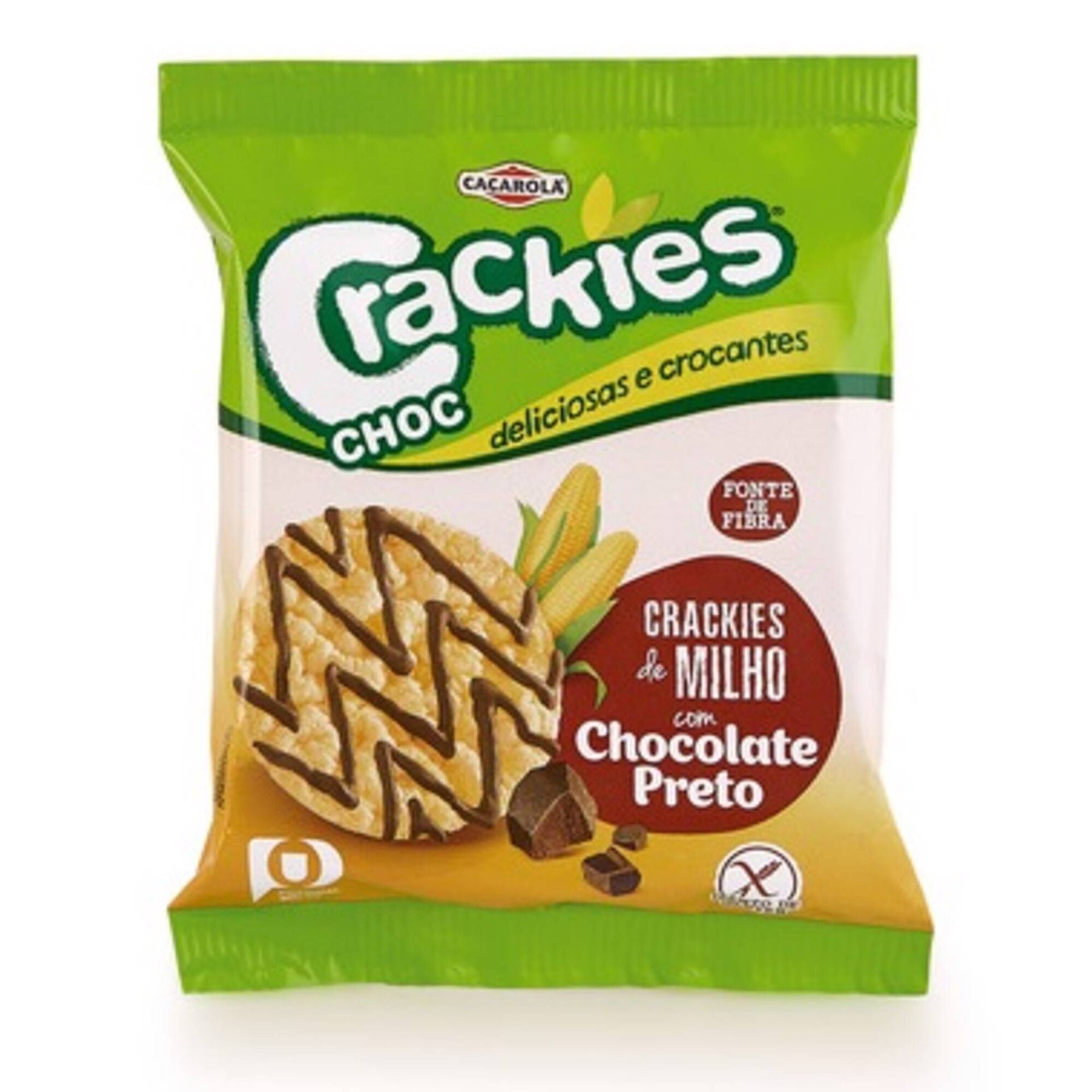 Crackies de Milho com Chocolate Preto sem Glúten