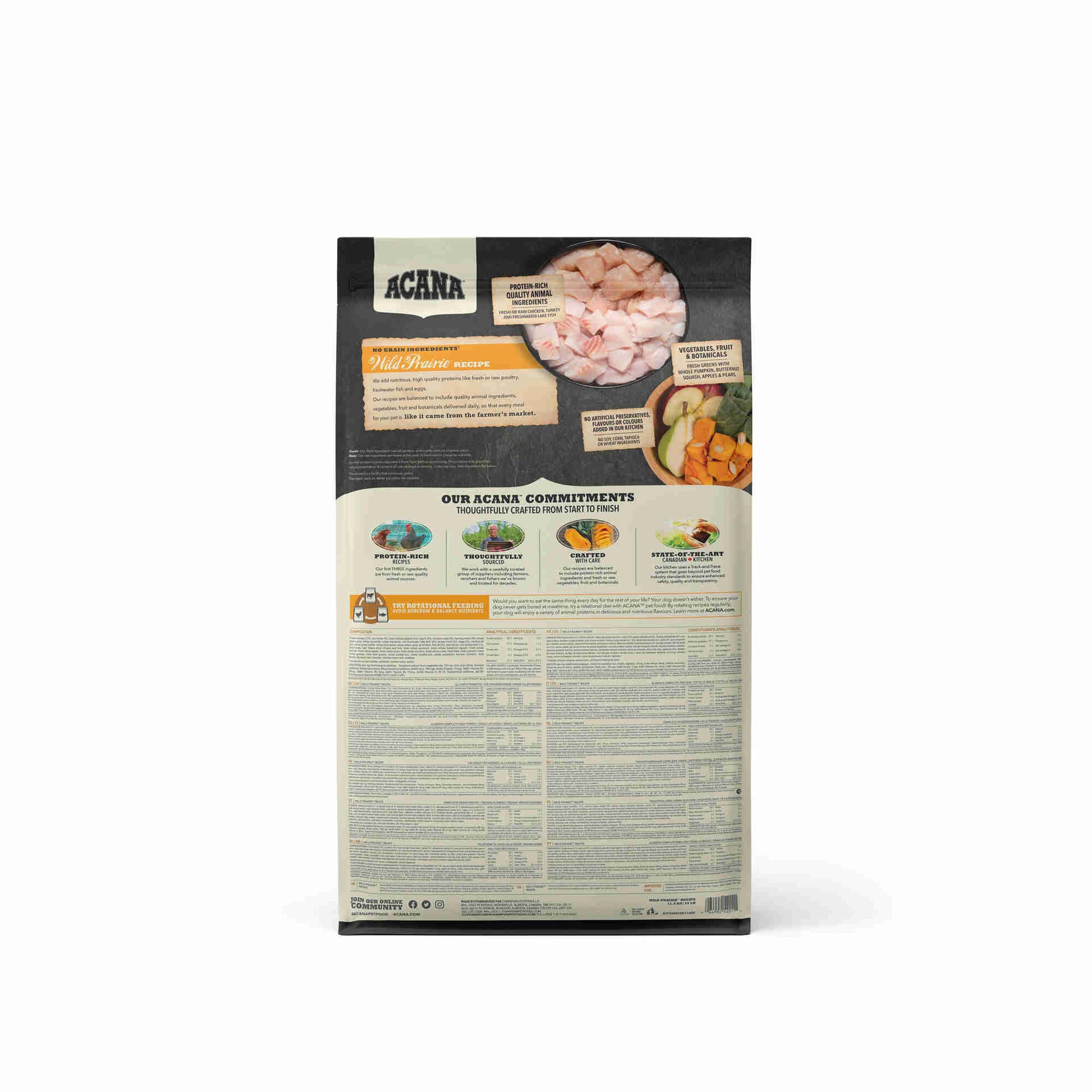 Ra&ccedil;&atilde;o para C&atilde;o Highest Protein Wild Prairie Recipe Acana