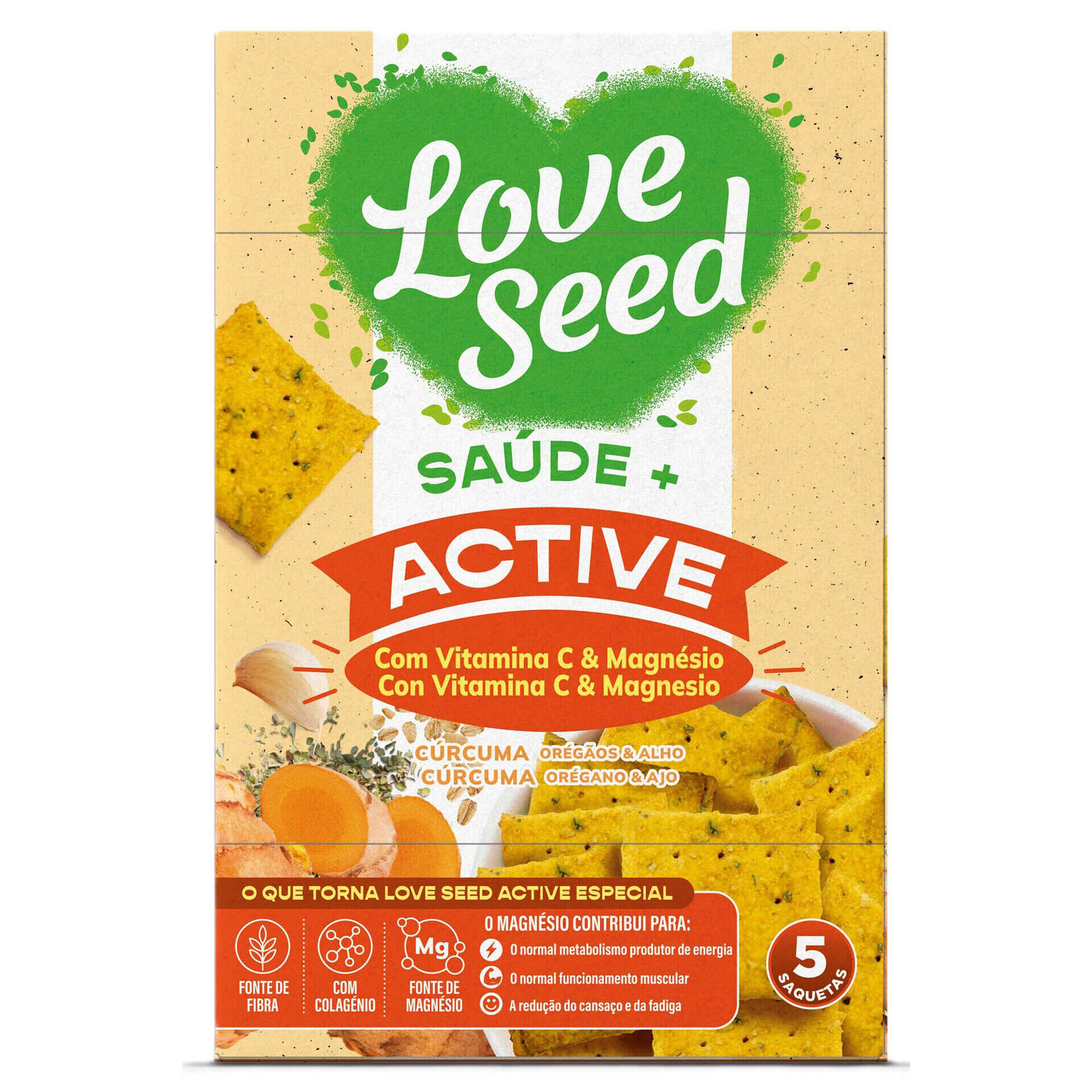 Bolachas Crackers Curcuma Active Love Seed