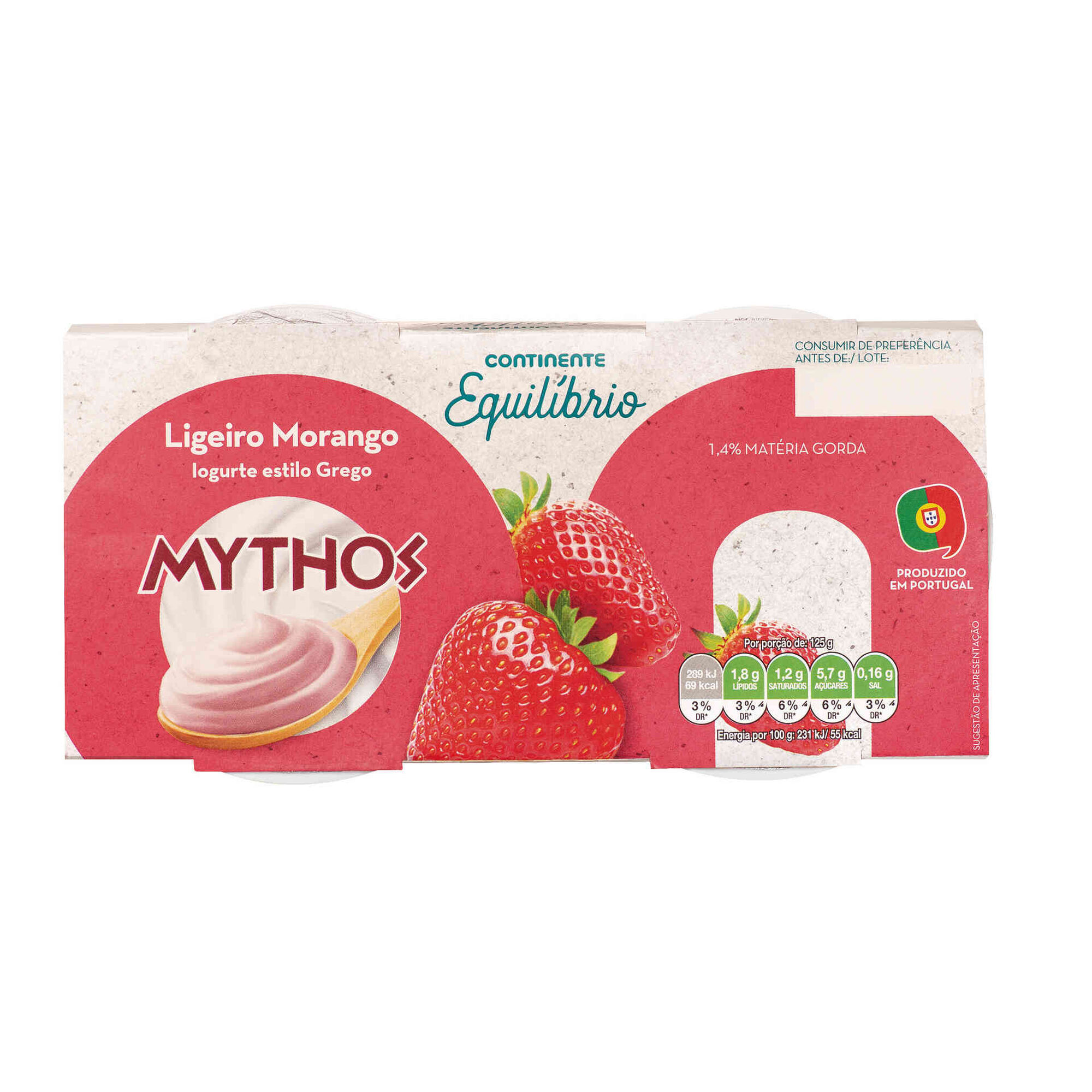 Iogurte Grego Mythos Ligeiro Morango Iogurte Grego Mythos Ligeiro Morango