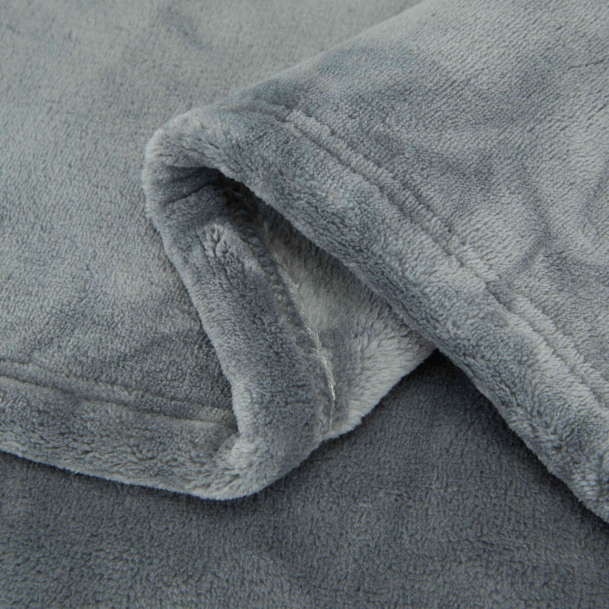 Manta Flanela 130x160cm Cinza Kasa