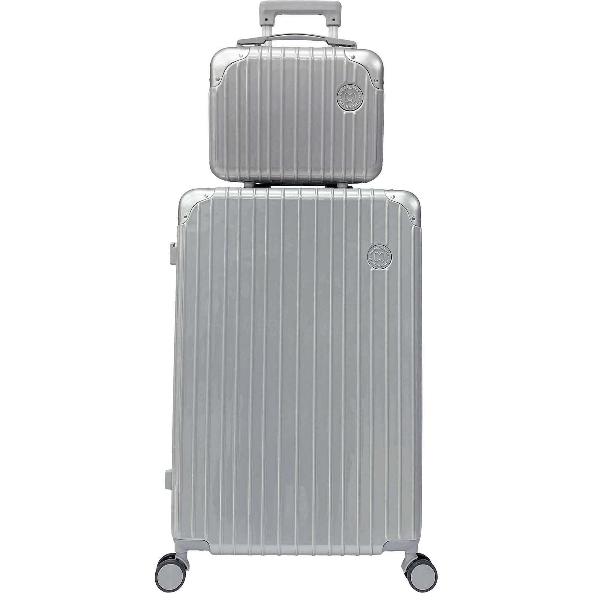 Mala de Viagem M&eacute;dia 4 Rodas Cinza Marshmallow