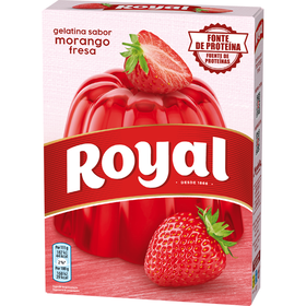 Gelatina em P&oacute; de Morango Royal
