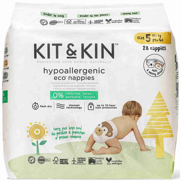 Fraldas Ecológicas 11+kg T5 Kit&Kin