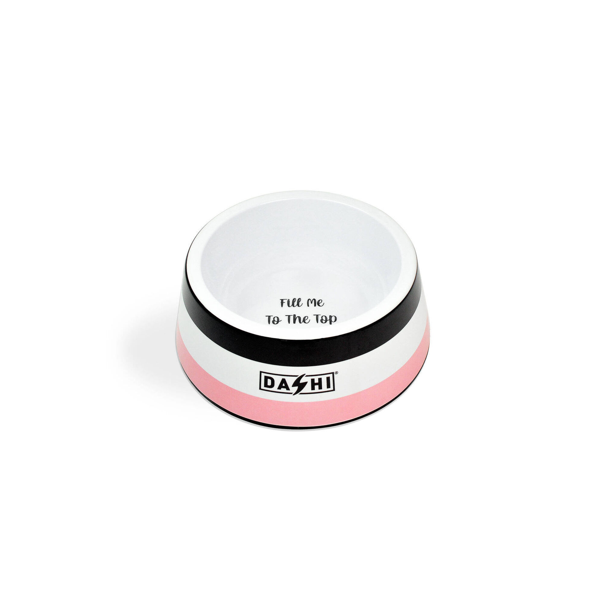 Comedouro e Bebedouro Stripes3 Rosa e Preto Dashi