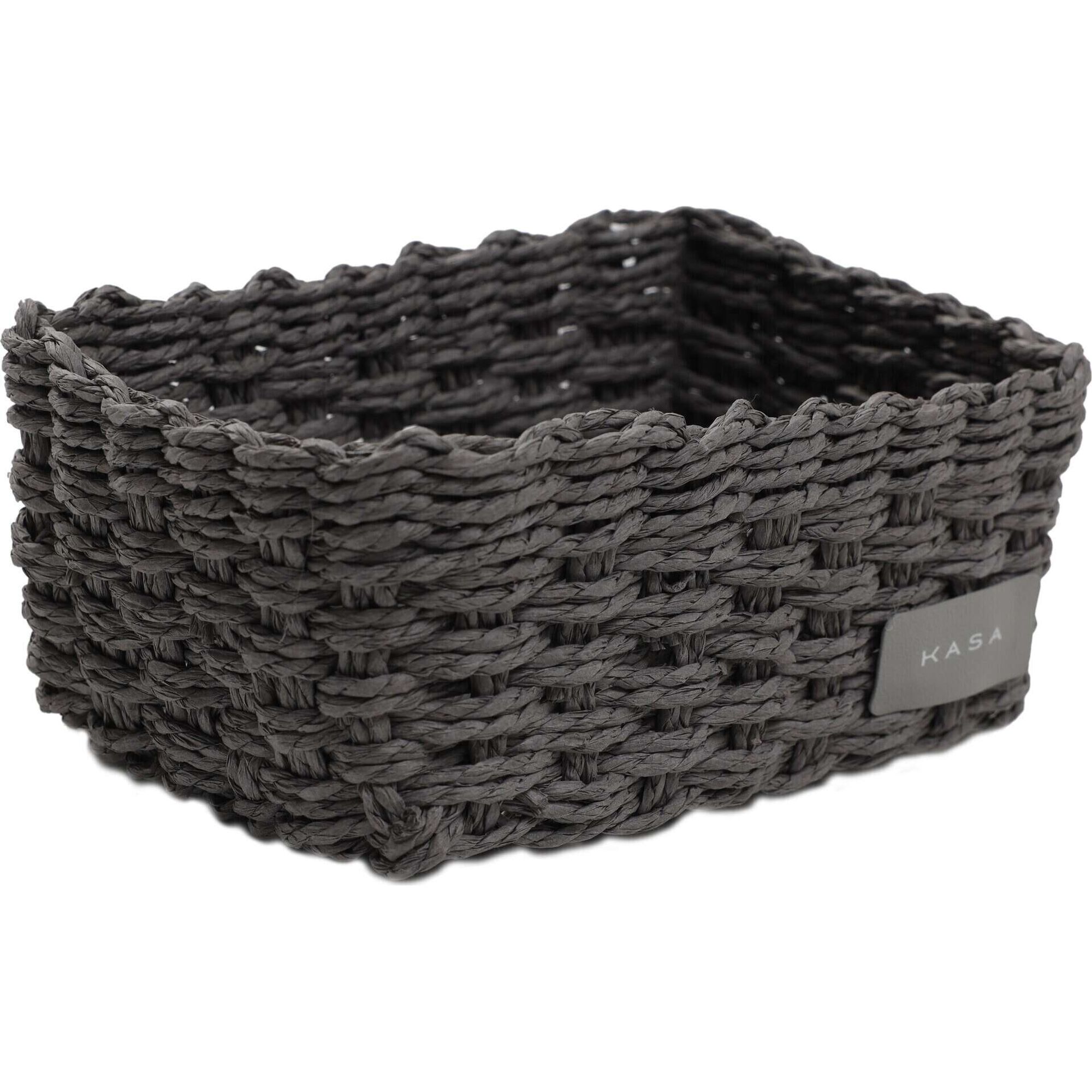 Cesto WC Retangular 21x15x10cm Cinza Escuro