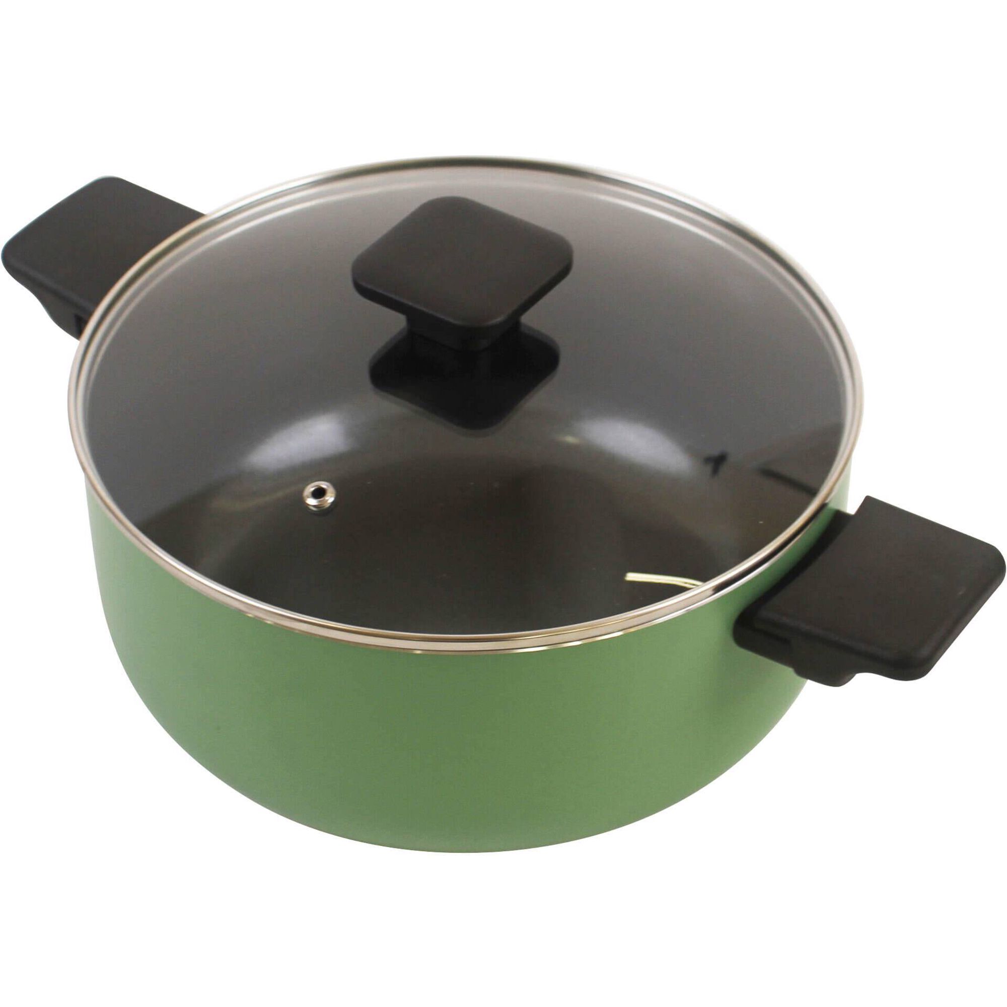 Ca&ccedil;arola 24cm Cer&acirc;mica Square Verde Kasa
