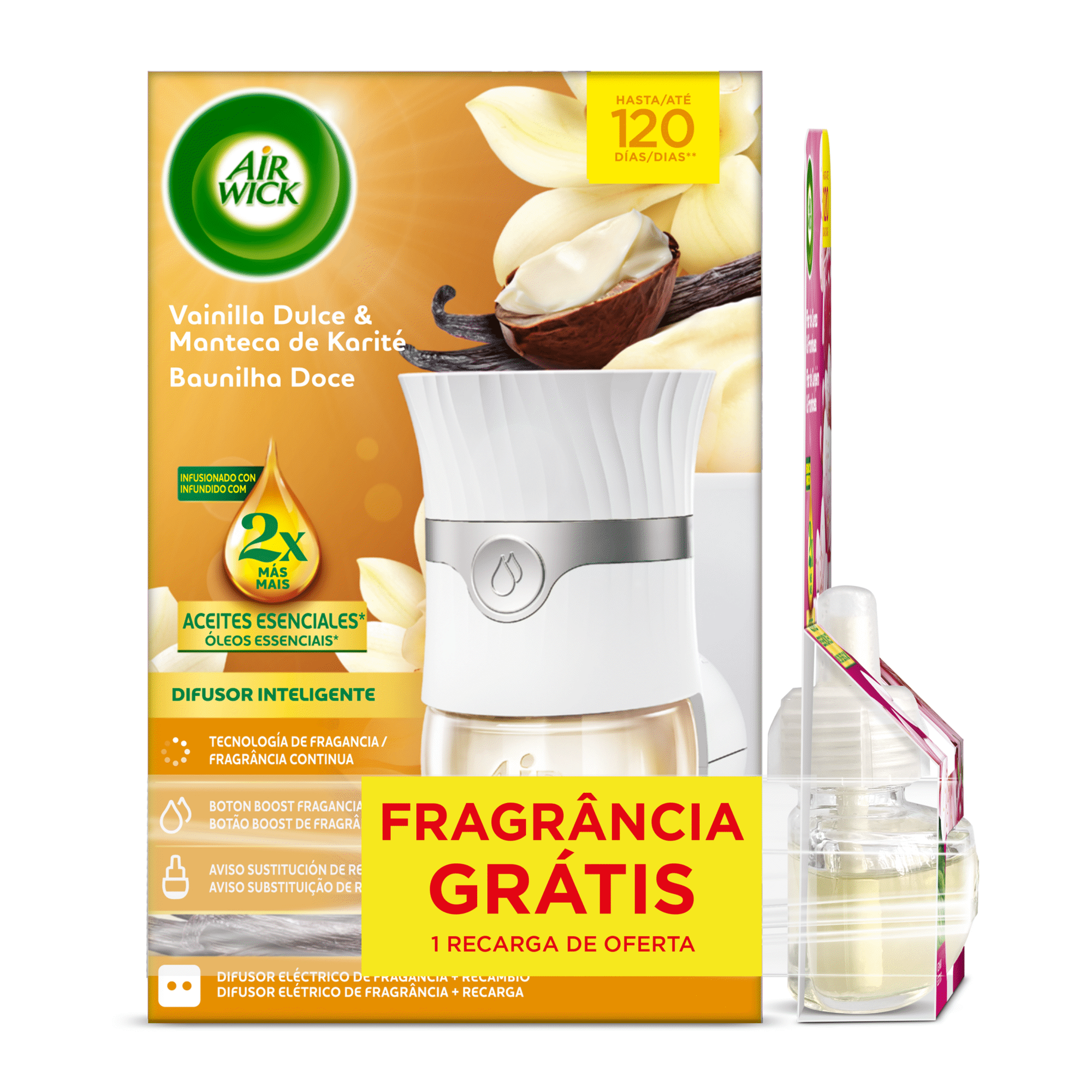 Ambientador Difusor El&eacute;trico Baunilha e Recarga Flor de Cerejeira Air Wick
