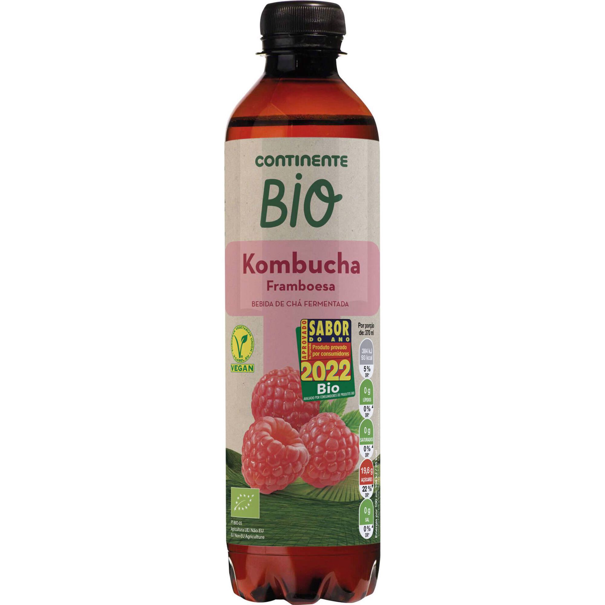 Bebida Kombucha Framboesa Continente Bio