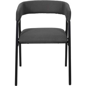Conjunto de 2 Poltronas Estofadas Bra&ccedil;os Cinza Atom
