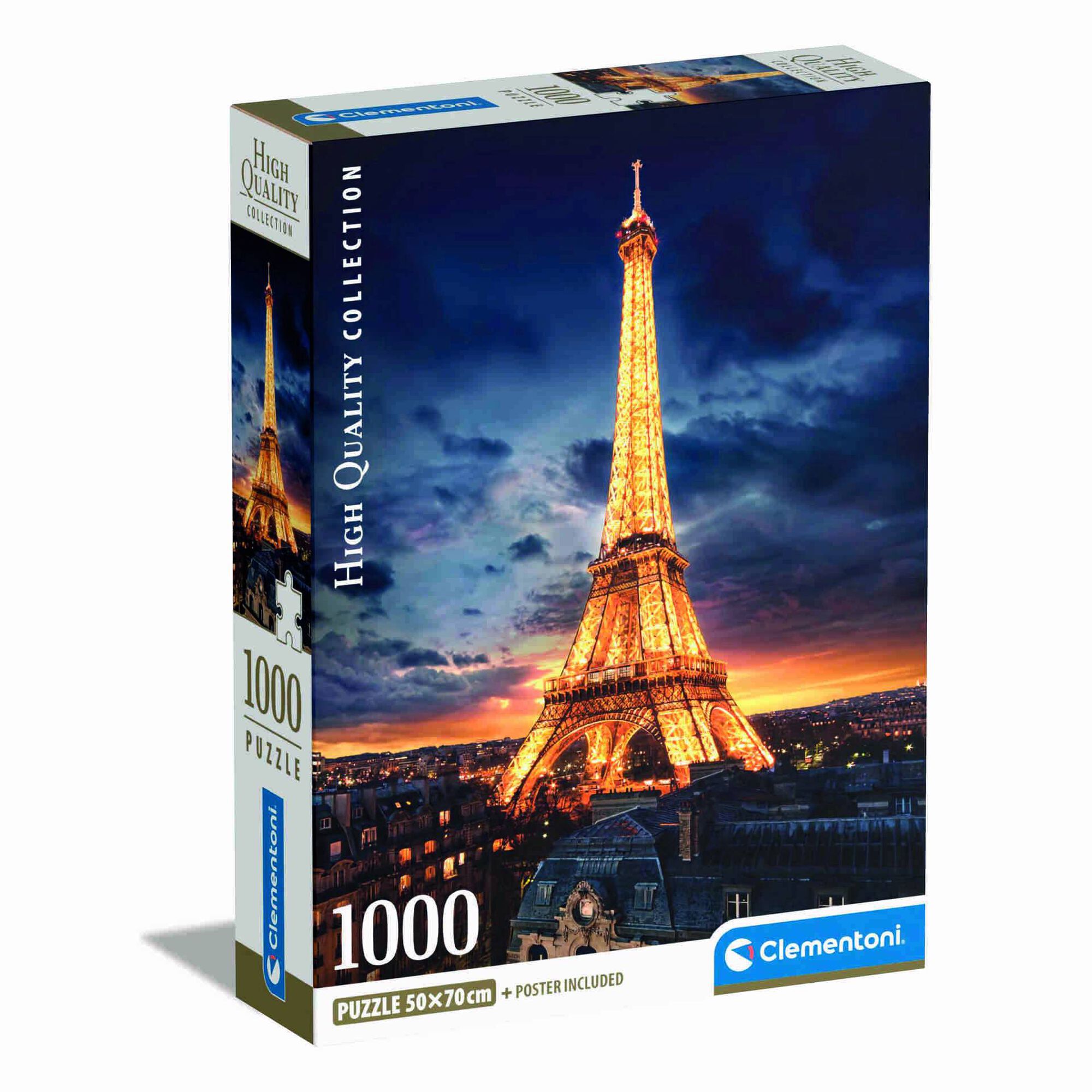 Clementoni - Puzzle Torre Eiffel 1000 Pe&ccedil;as