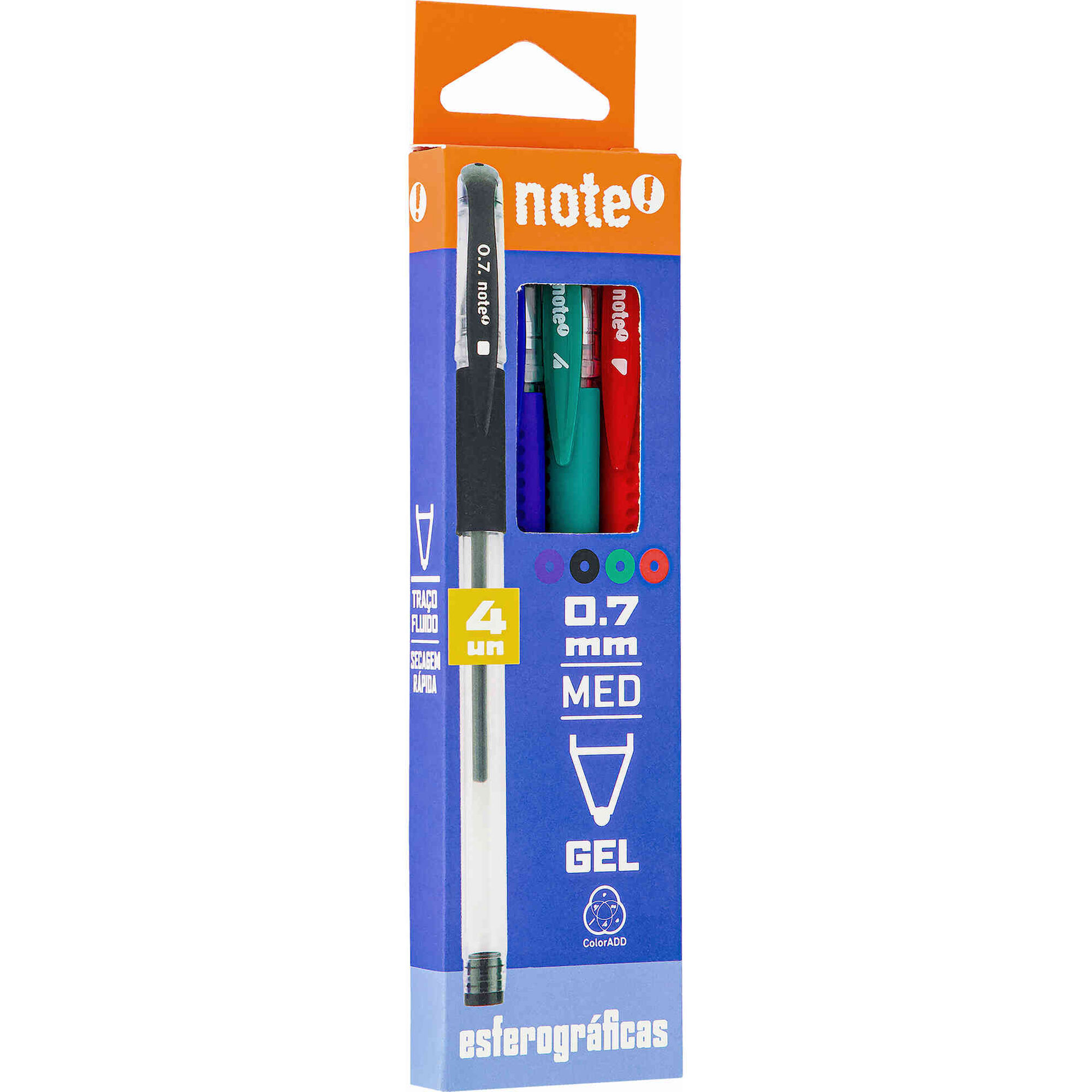 Conjunto 4 Canetas Esferogr&aacute;ficas Gel Note!