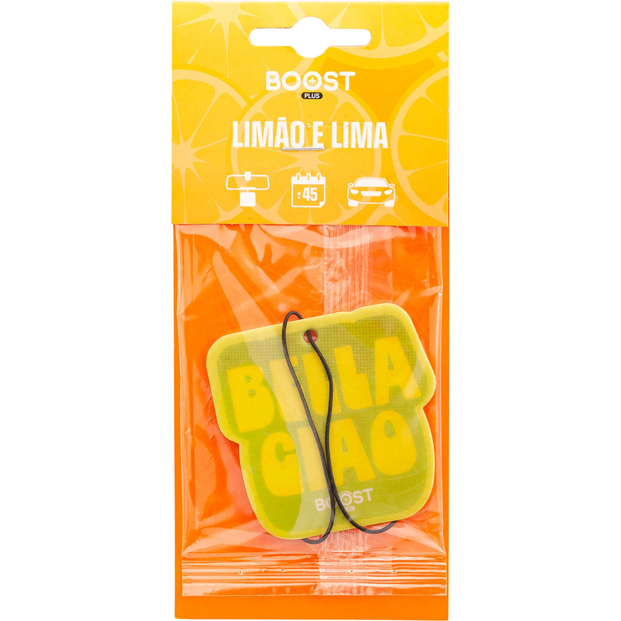 Ambientador Cart&atilde;o Bella Ciao Lim&atilde;o e Lima Boost